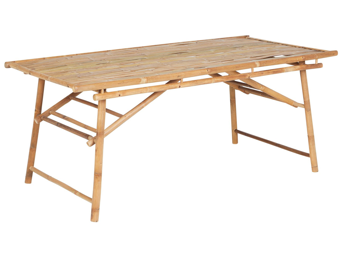 Garden Dining Set 4 Seater TINDARI Bamboo Wood Light Brown