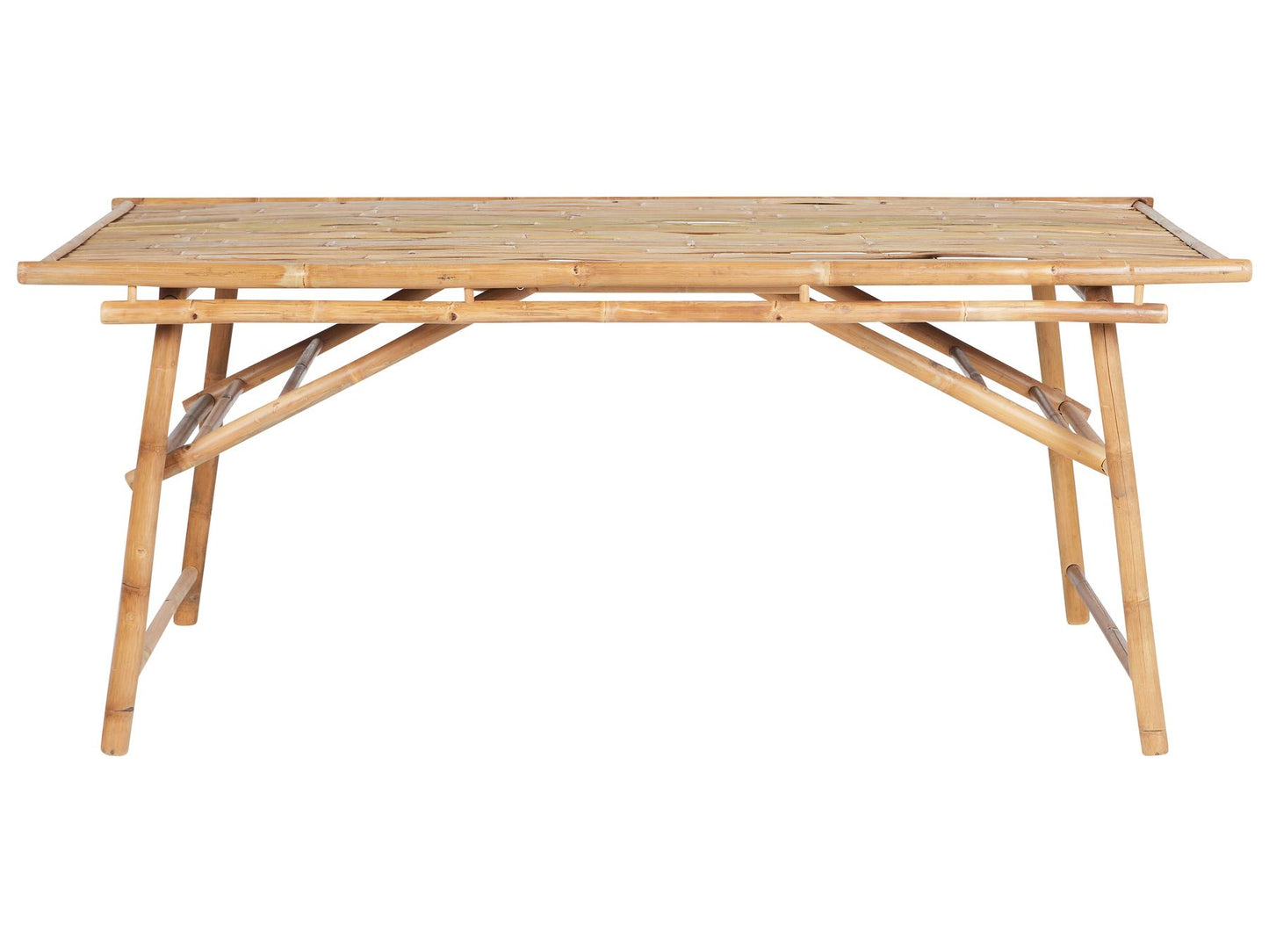 Garden Dining Set 4 Seater TINDARI Bamboo Wood Light Brown