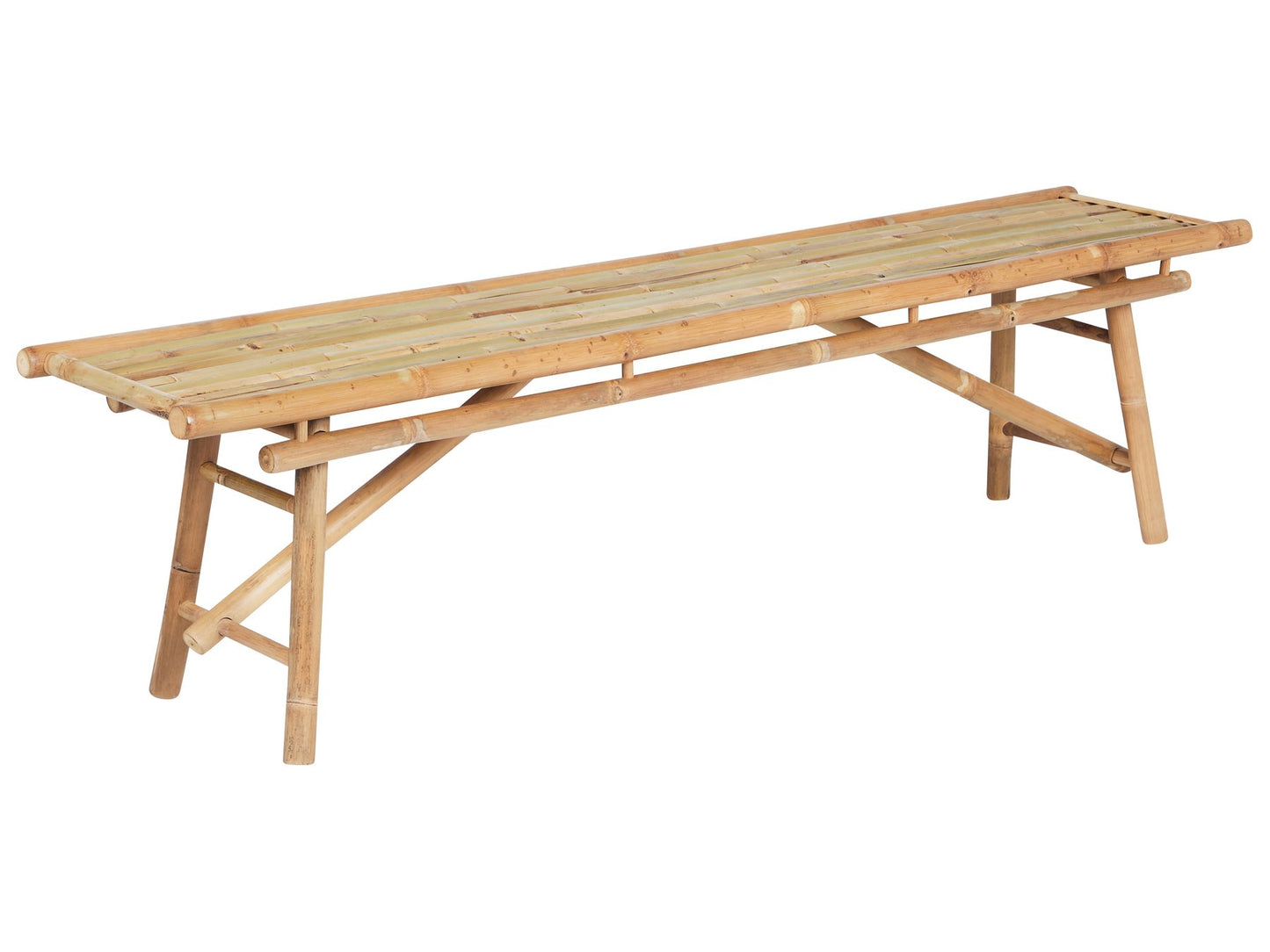 Garden Dining Set 4 Seater TINDARI Bamboo Wood Light Brown