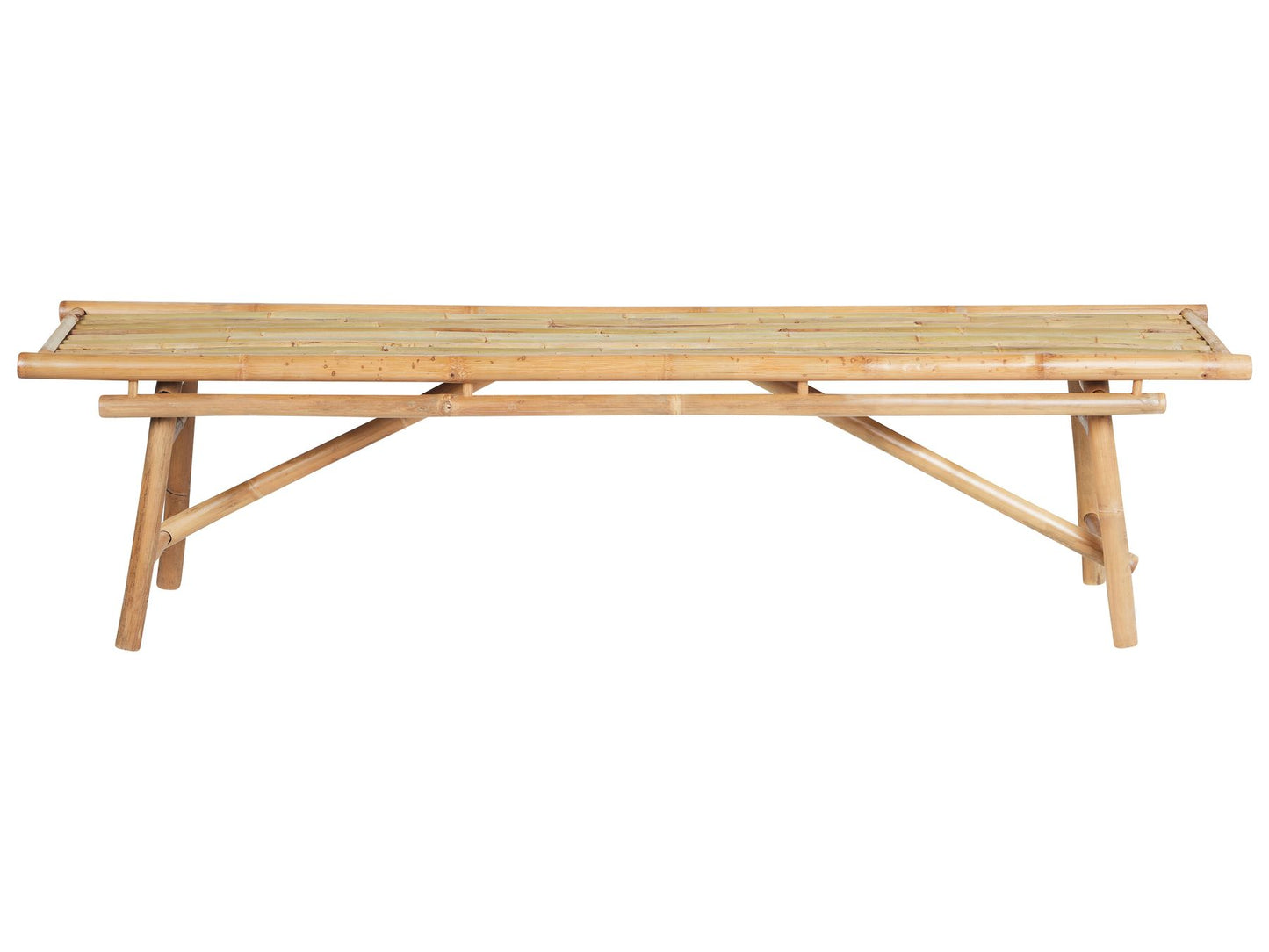 Garden Dining Set 4 Seater TINDARI Bamboo Wood Light Brown
