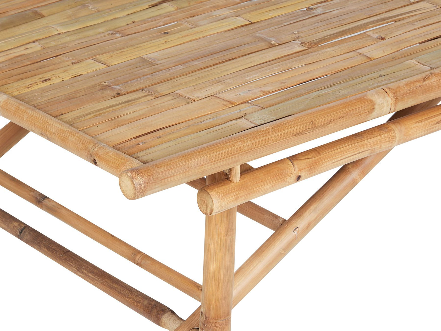 Garden Dining Set 4 Seater TINDARI Bamboo Wood Light Brown