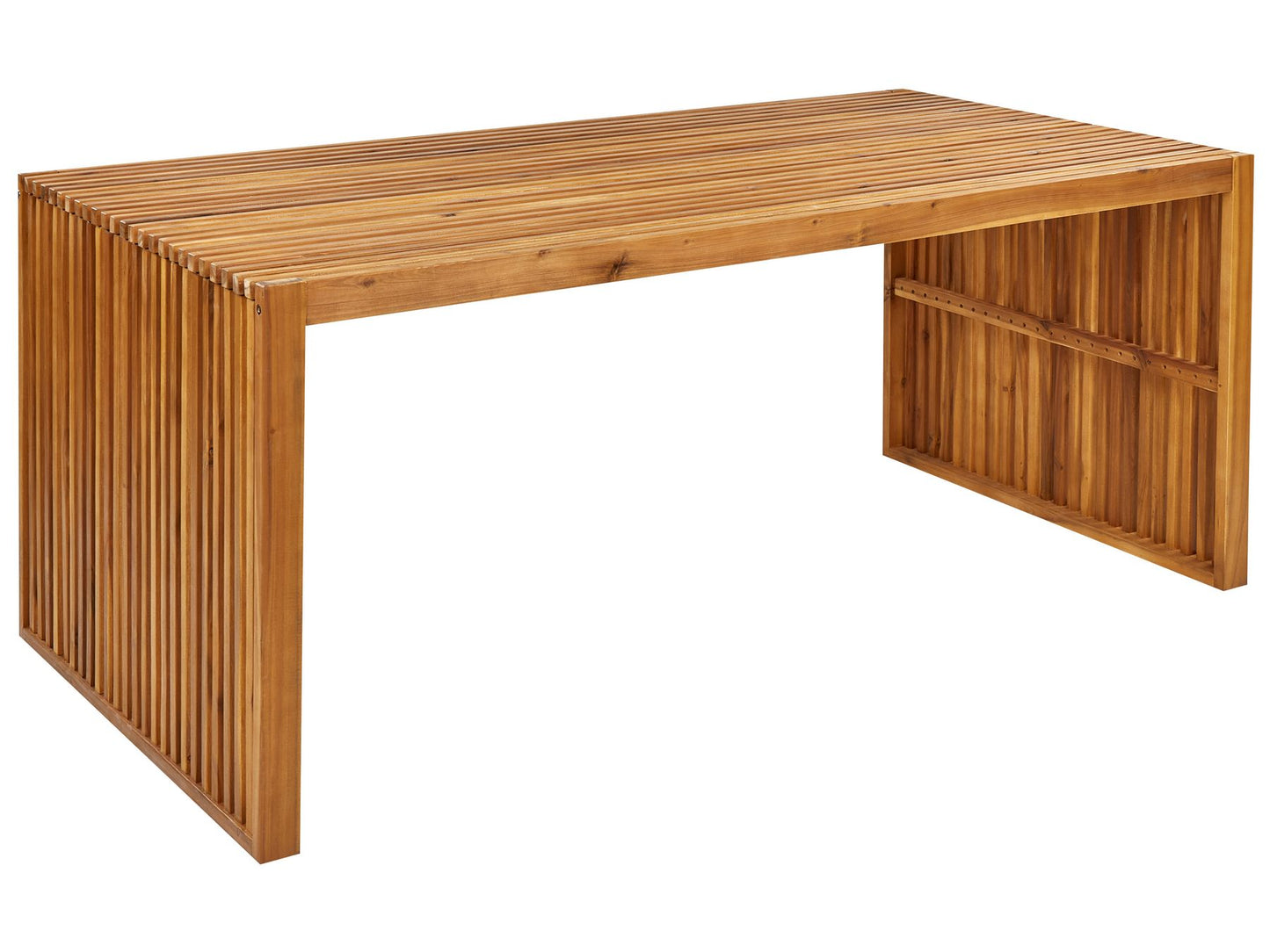 Garden Dining Set with Benches 6 Seater SULZANO Acacia Wood Brown