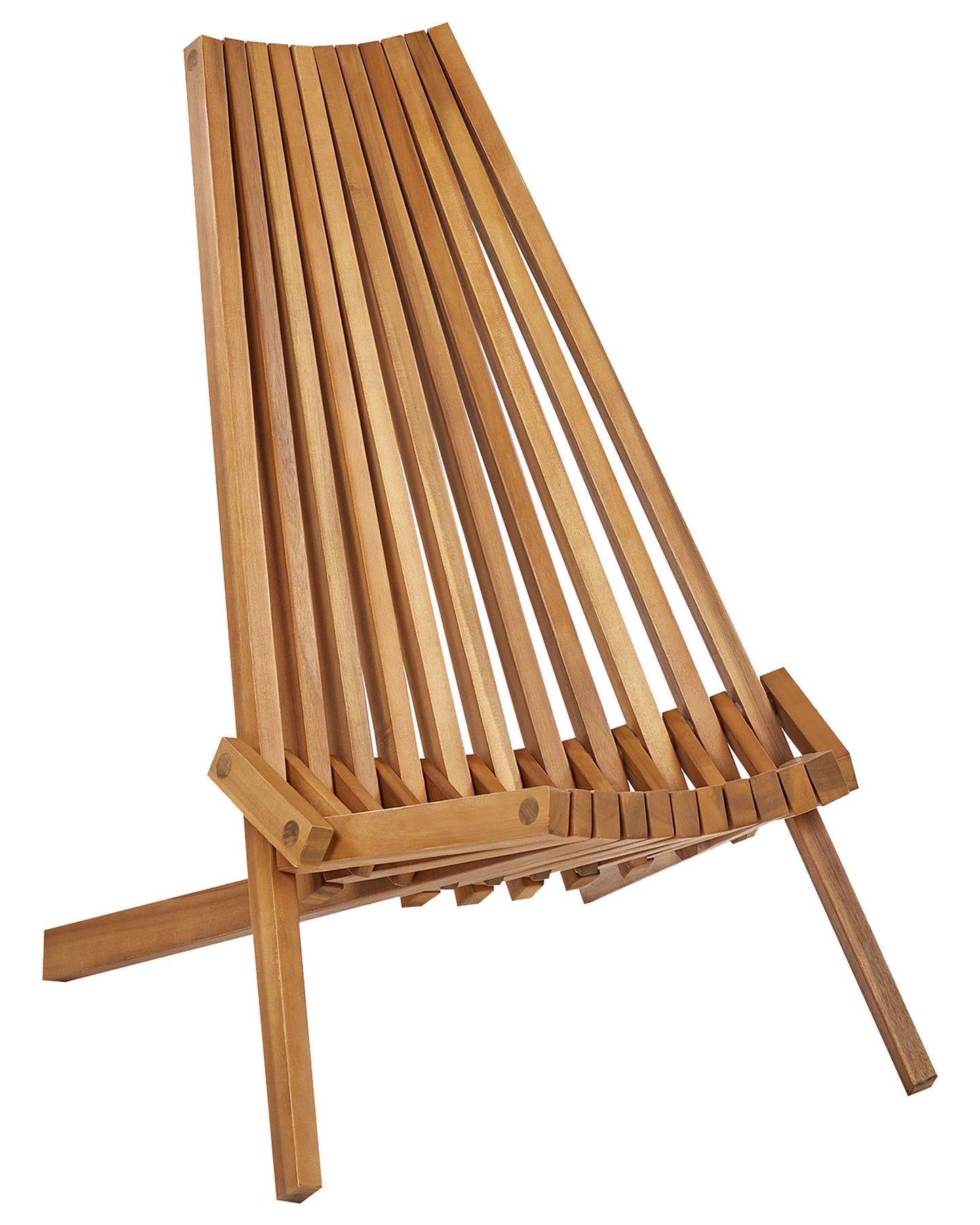 Set of 2 Garden Chairs BELLANO Acacia Wood Brown