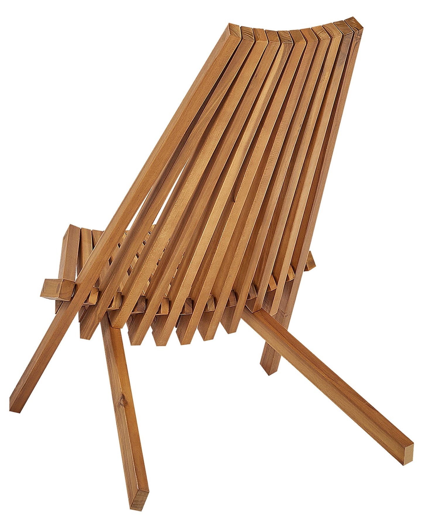 Set of 2 Garden Chairs BELLANO Acacia Wood Brown
