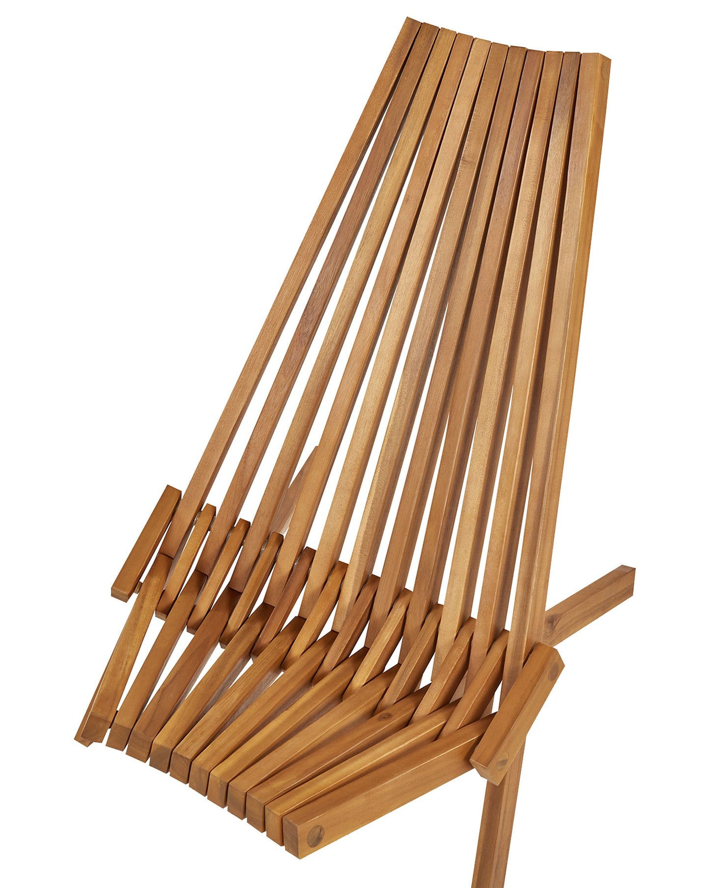 Set of 2 Garden Chairs BELLANO Acacia Wood Brown