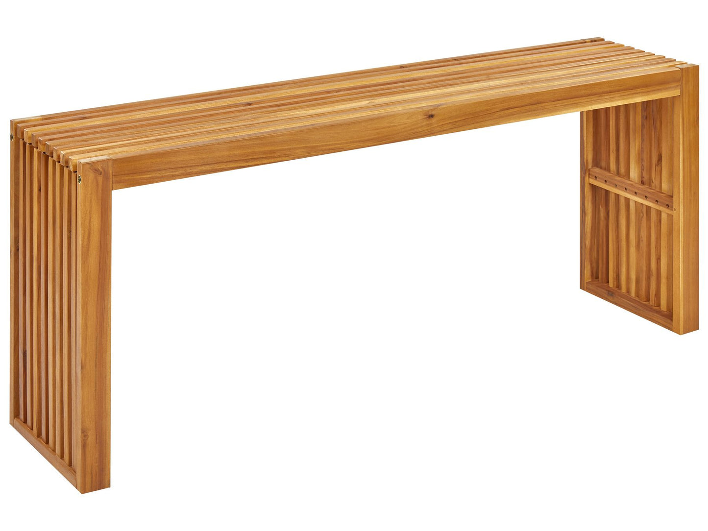 Garden Dining Set with Benches and Stools 6 Seater BELLANO Acacia Wood Brown
