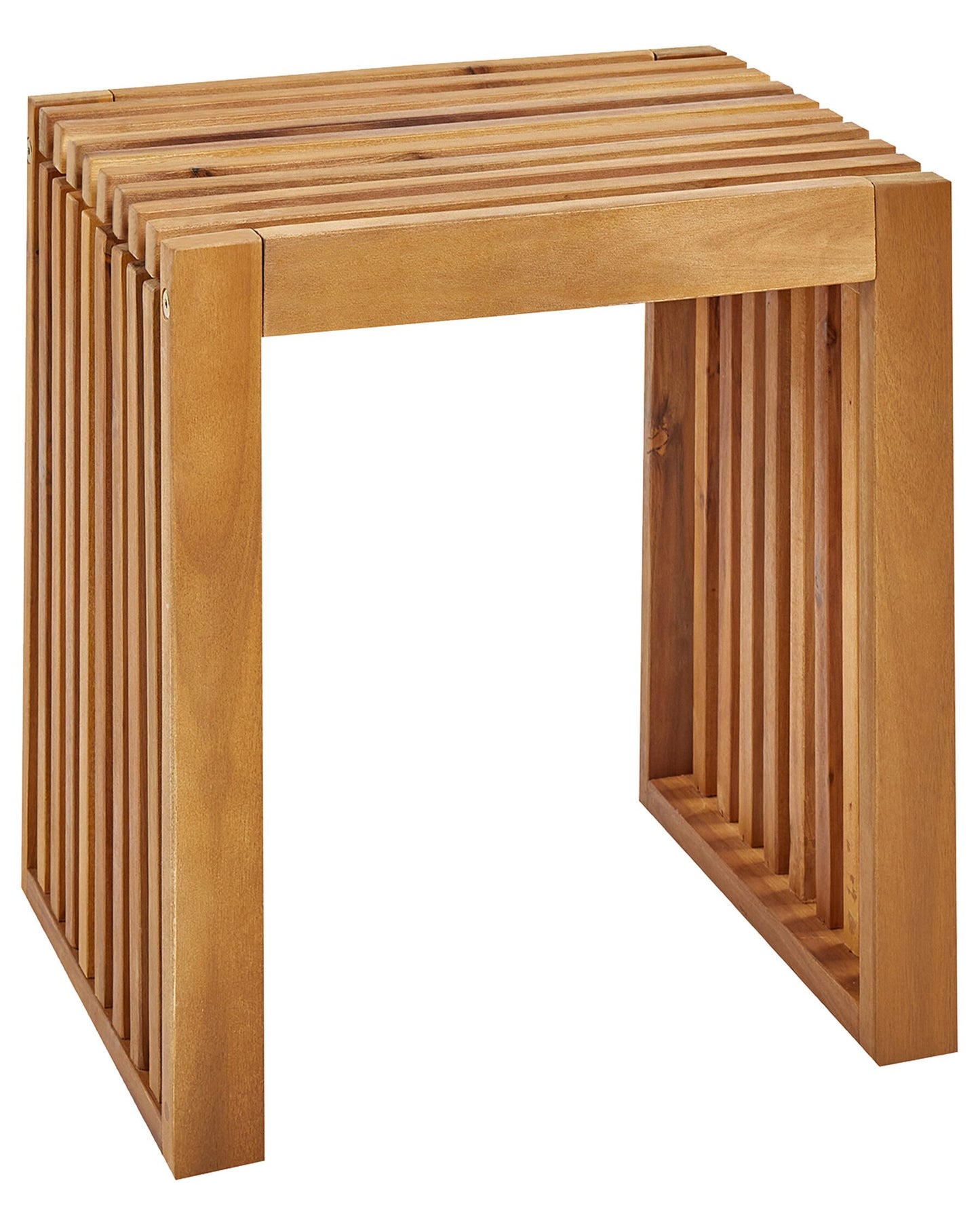 Set of 3 Garden Stools BELLANO Acacia Wood Brown