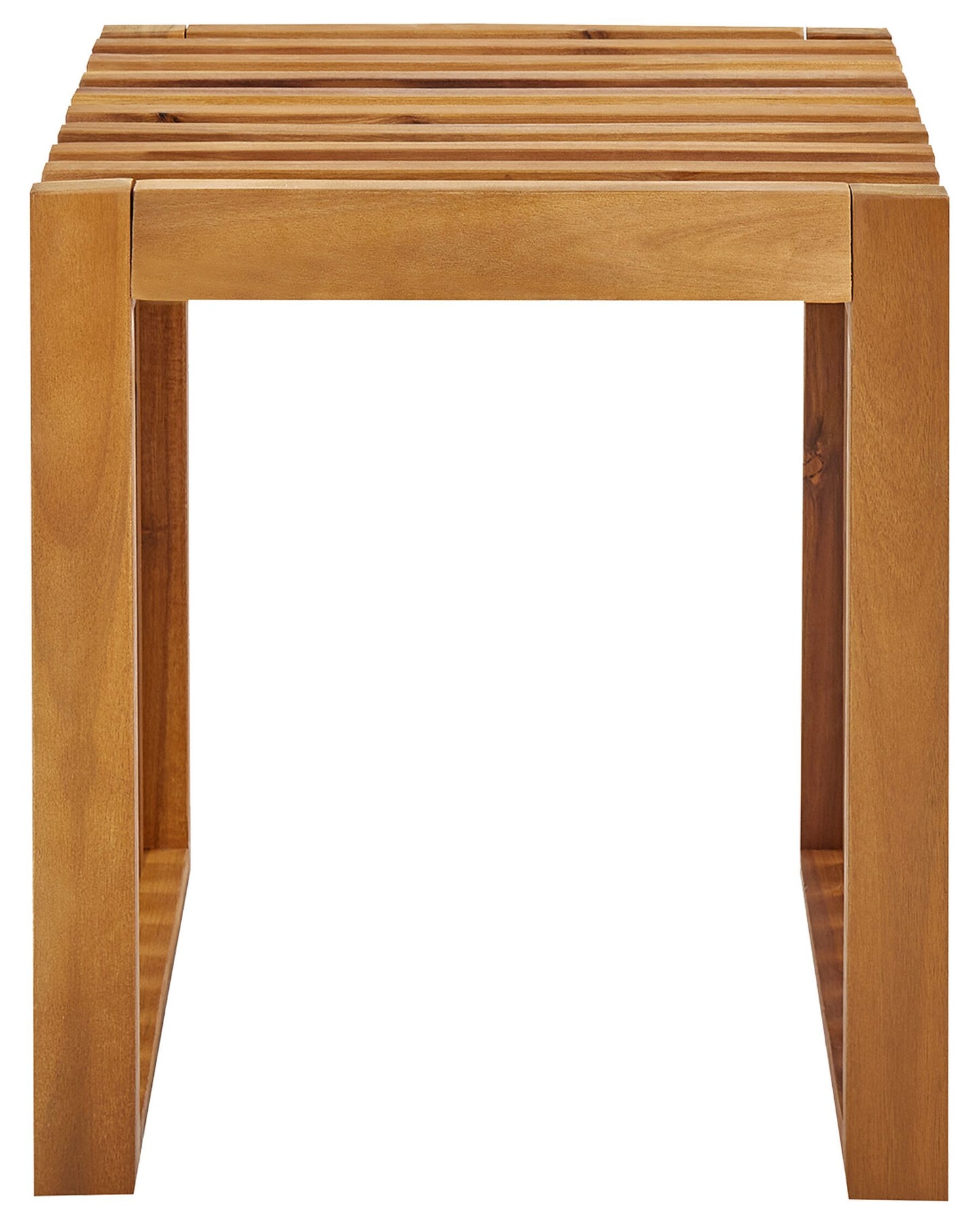 Set of 3 Garden Stools BELLANO Acacia Wood Brown