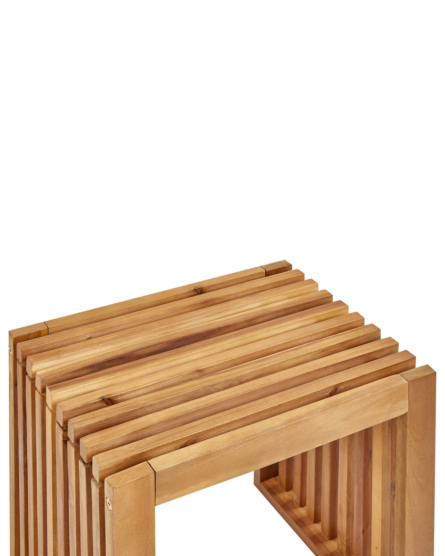 Set of 3 Garden Stools BELLANO Acacia Wood Brown