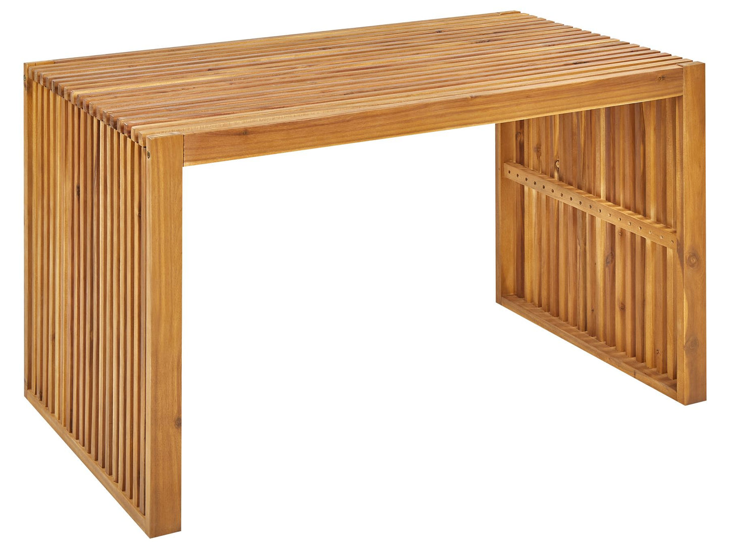 Garden Dining Set with Benches 4 Seater BELLANO Acacia Wood Brown