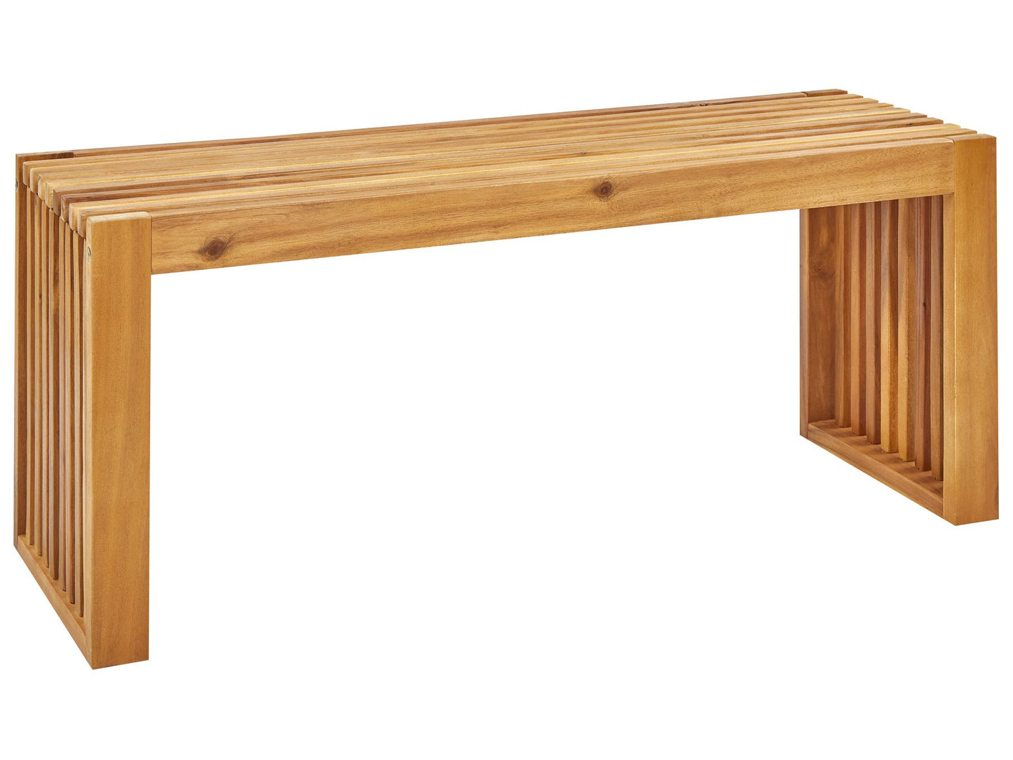 Garden Dining Set with Benches 4 Seater BELLANO Acacia Wood Brown