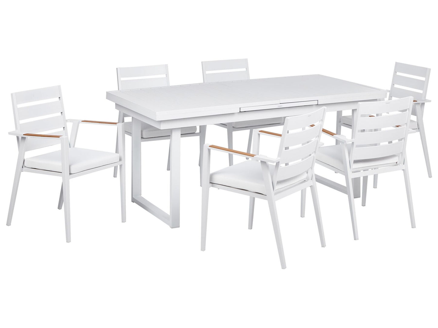 Set of 6 Garden Chairs TAVIANO Metal White