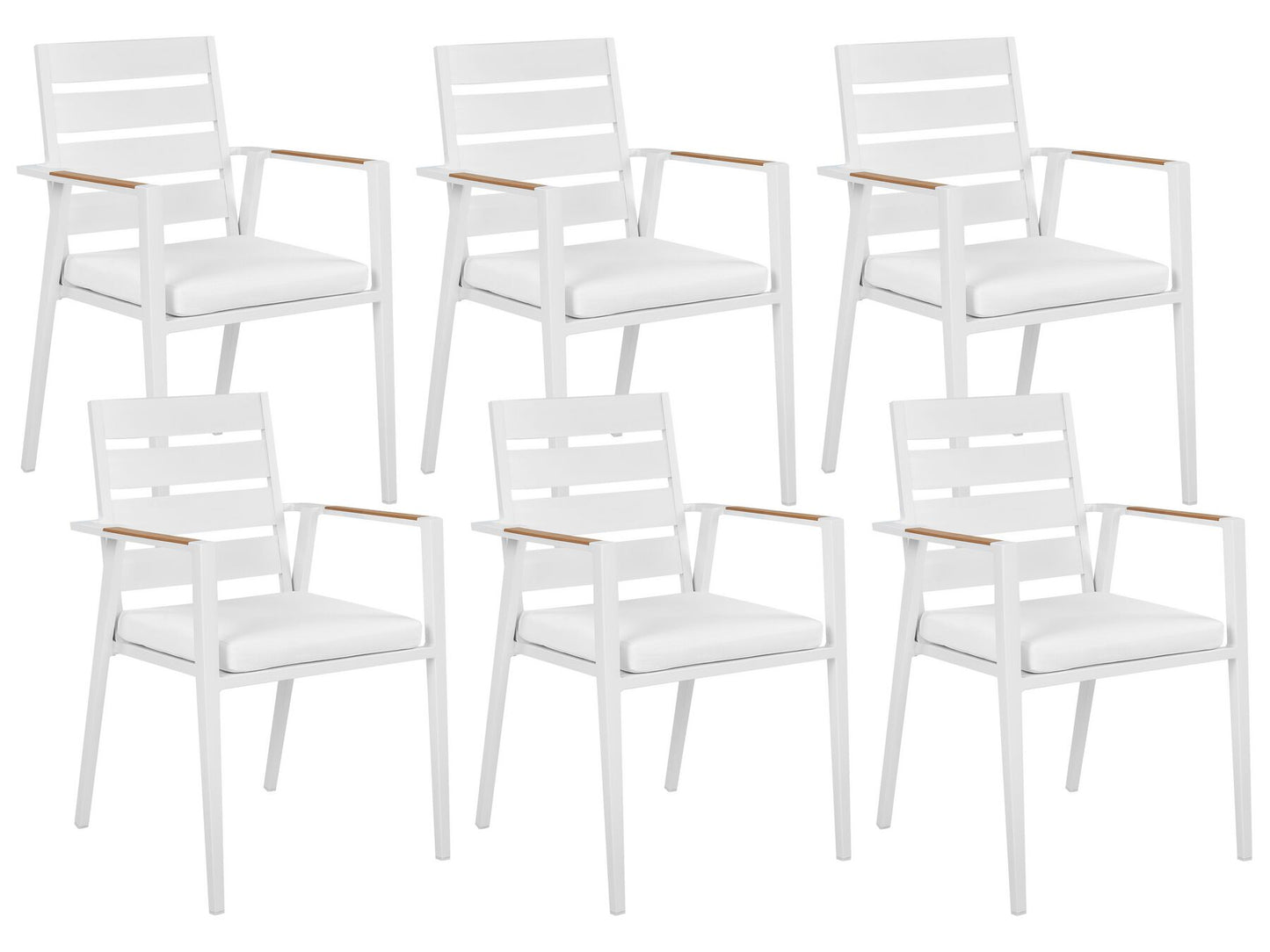 Garden Dining Set 6 Seater VALCANETTO/TAVIANO Metal White