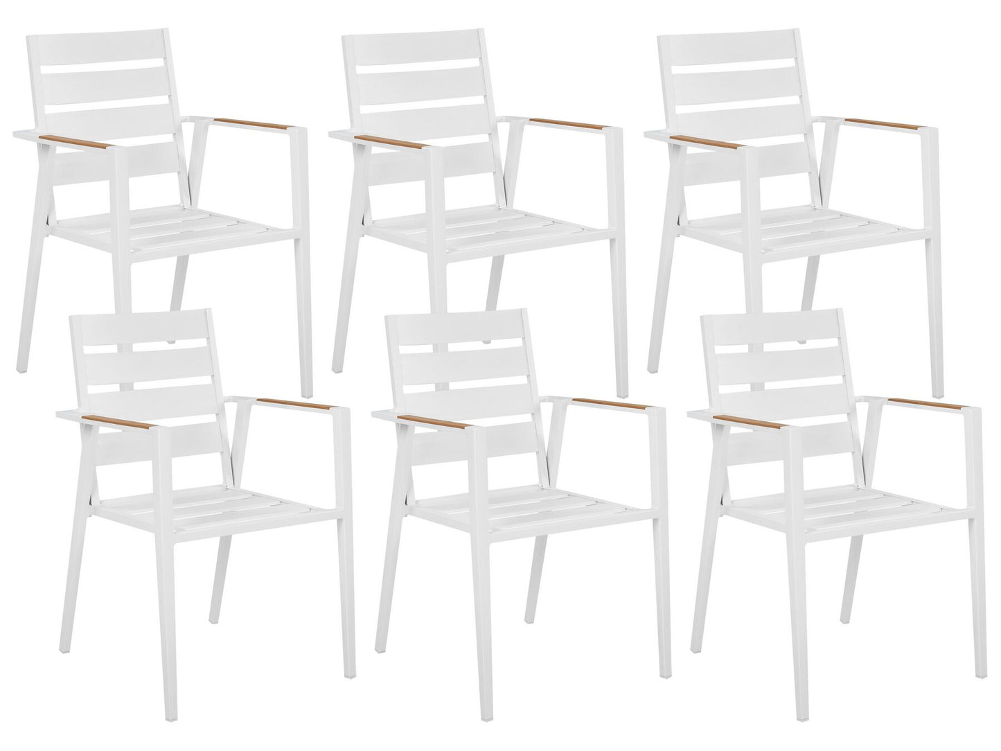 Garden Dining Set 6 Seater VALCANETTO/TAVIANO Metal White