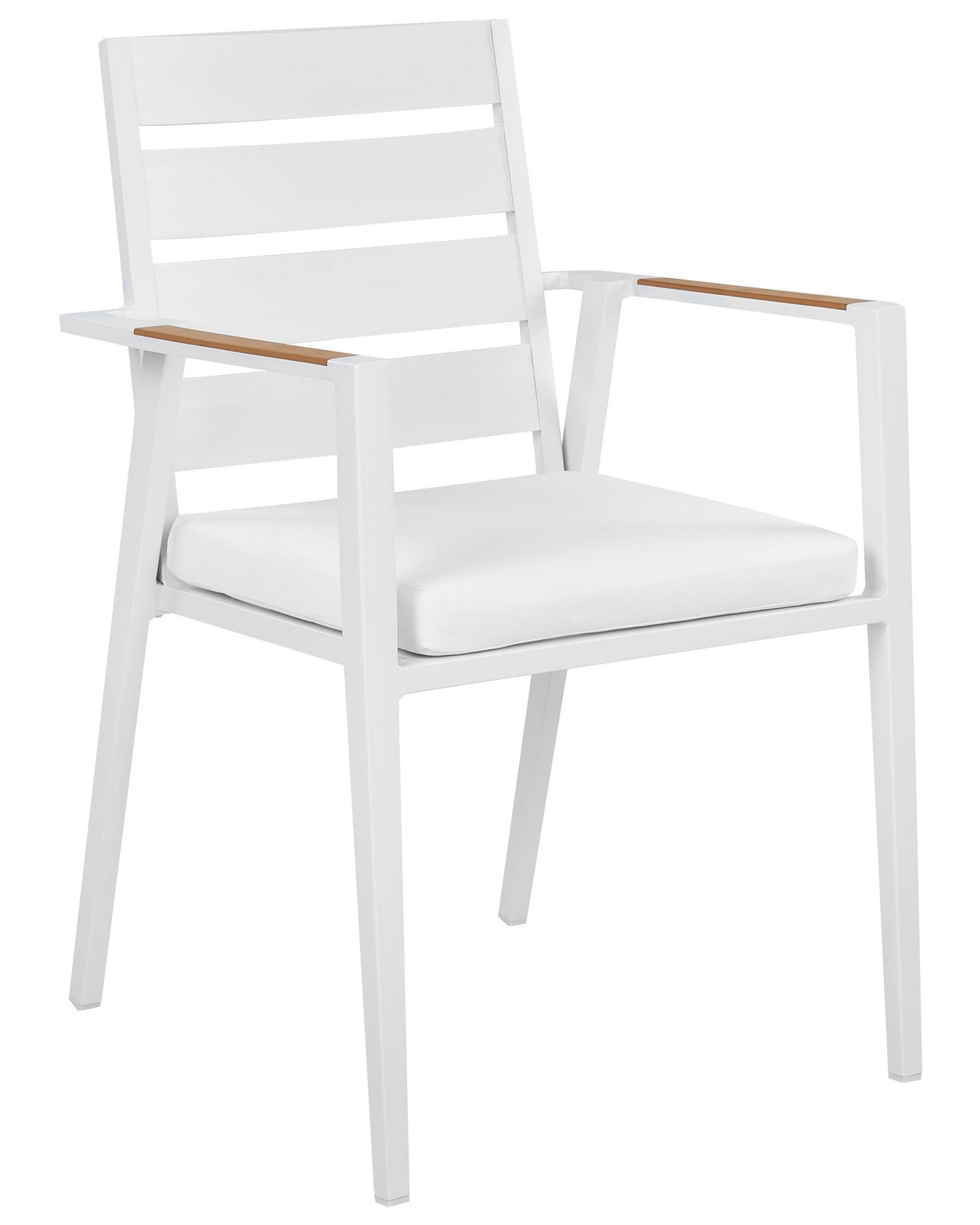 Set of 6 Garden Chairs TAVIANO Metal White