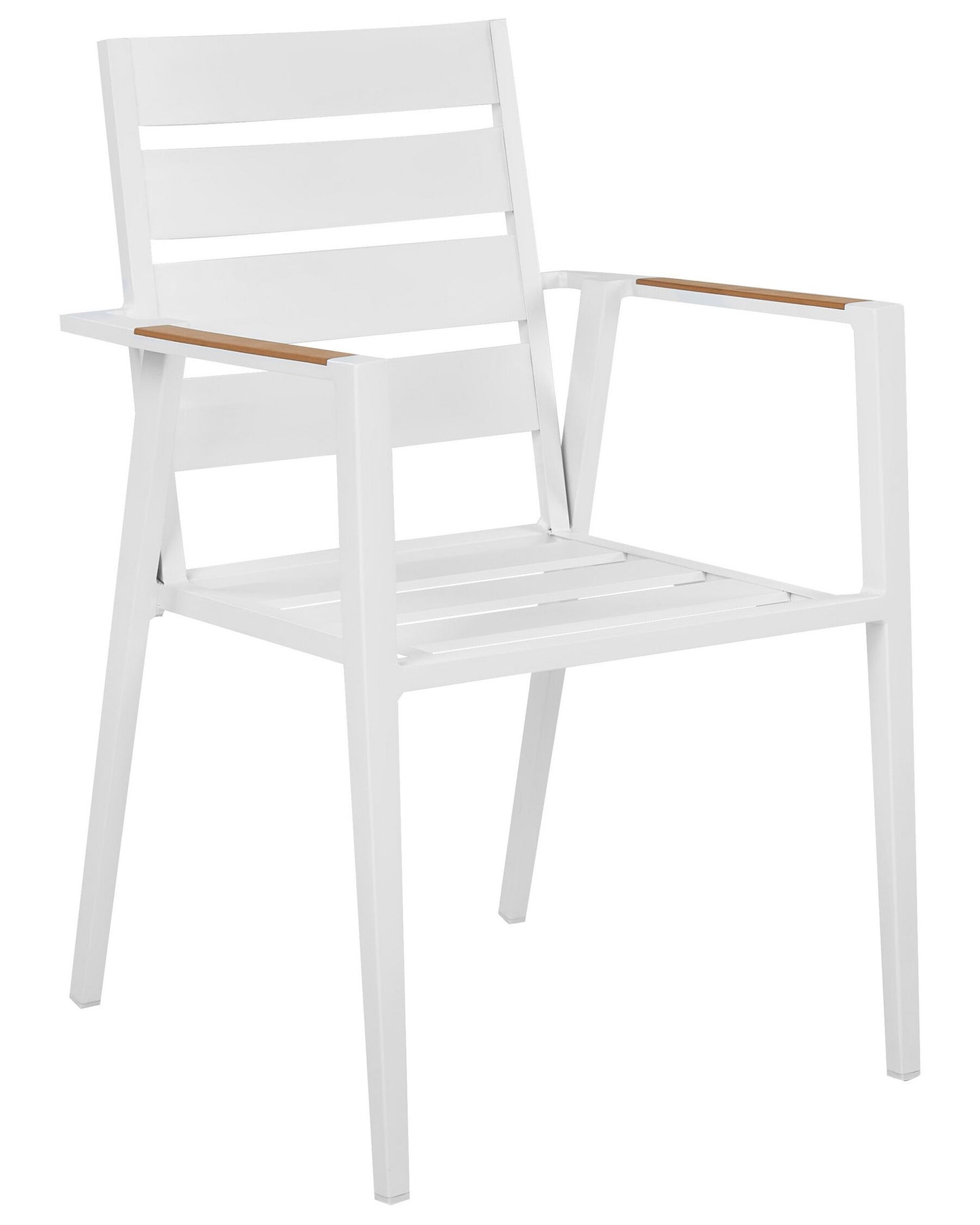 Set of 6 Garden Chairs TAVIANO Metal White