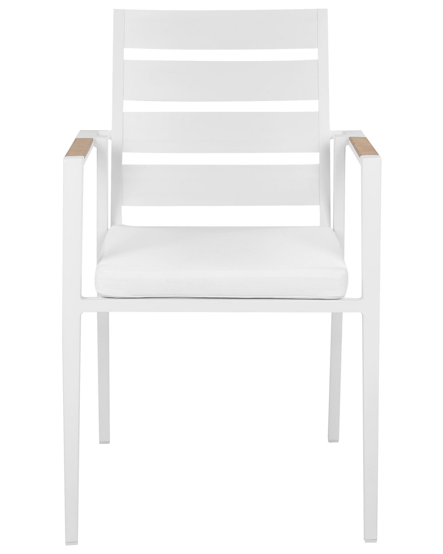 Set of 6 Garden Chairs TAVIANO Metal White