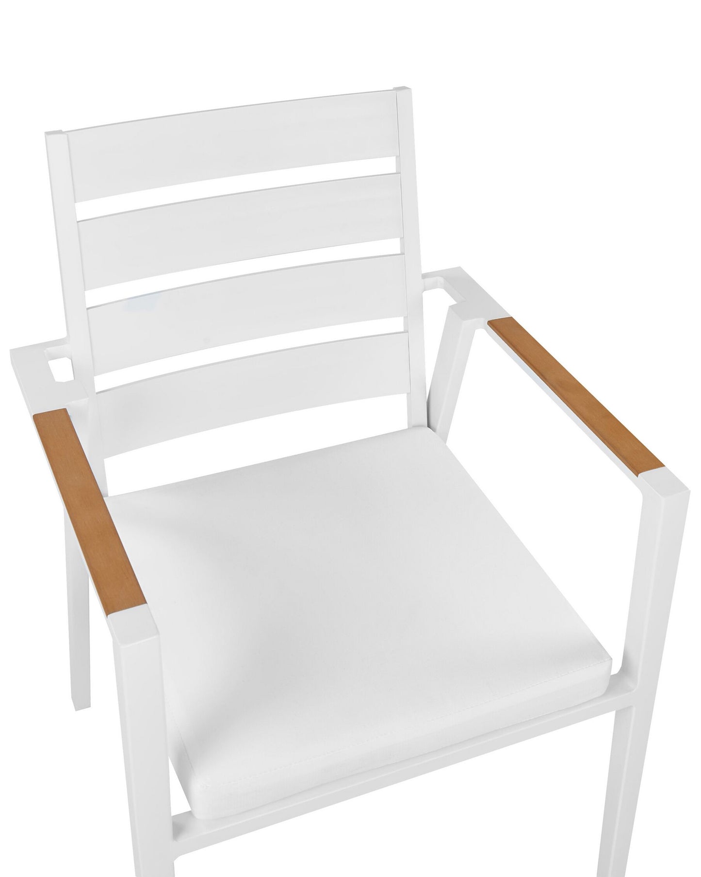 Set of 6 Garden Chairs TAVIANO Metal White