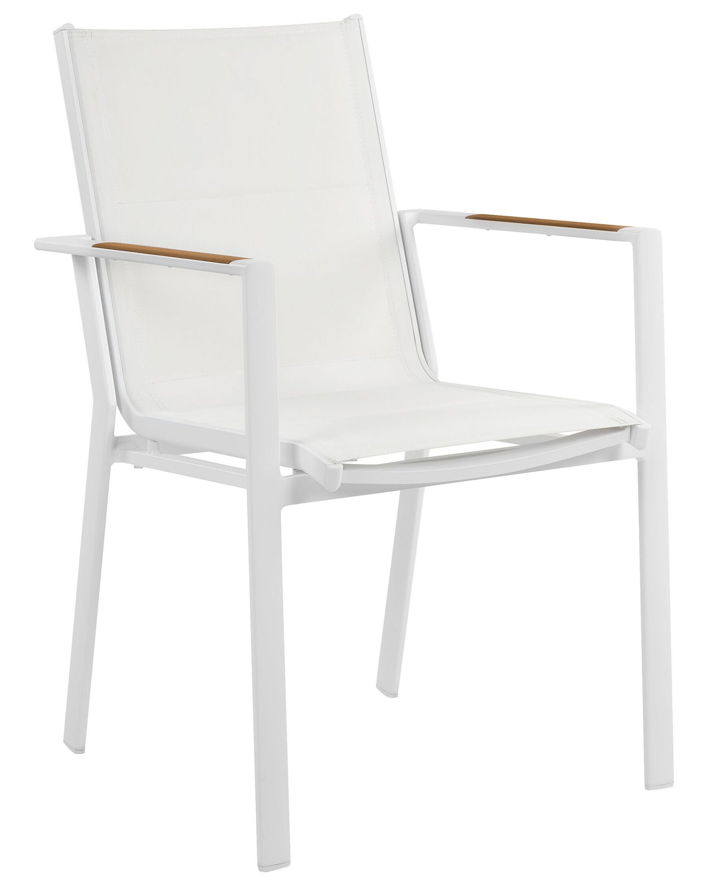 Set of 4 Garden Chairs BUSSETO Metal White