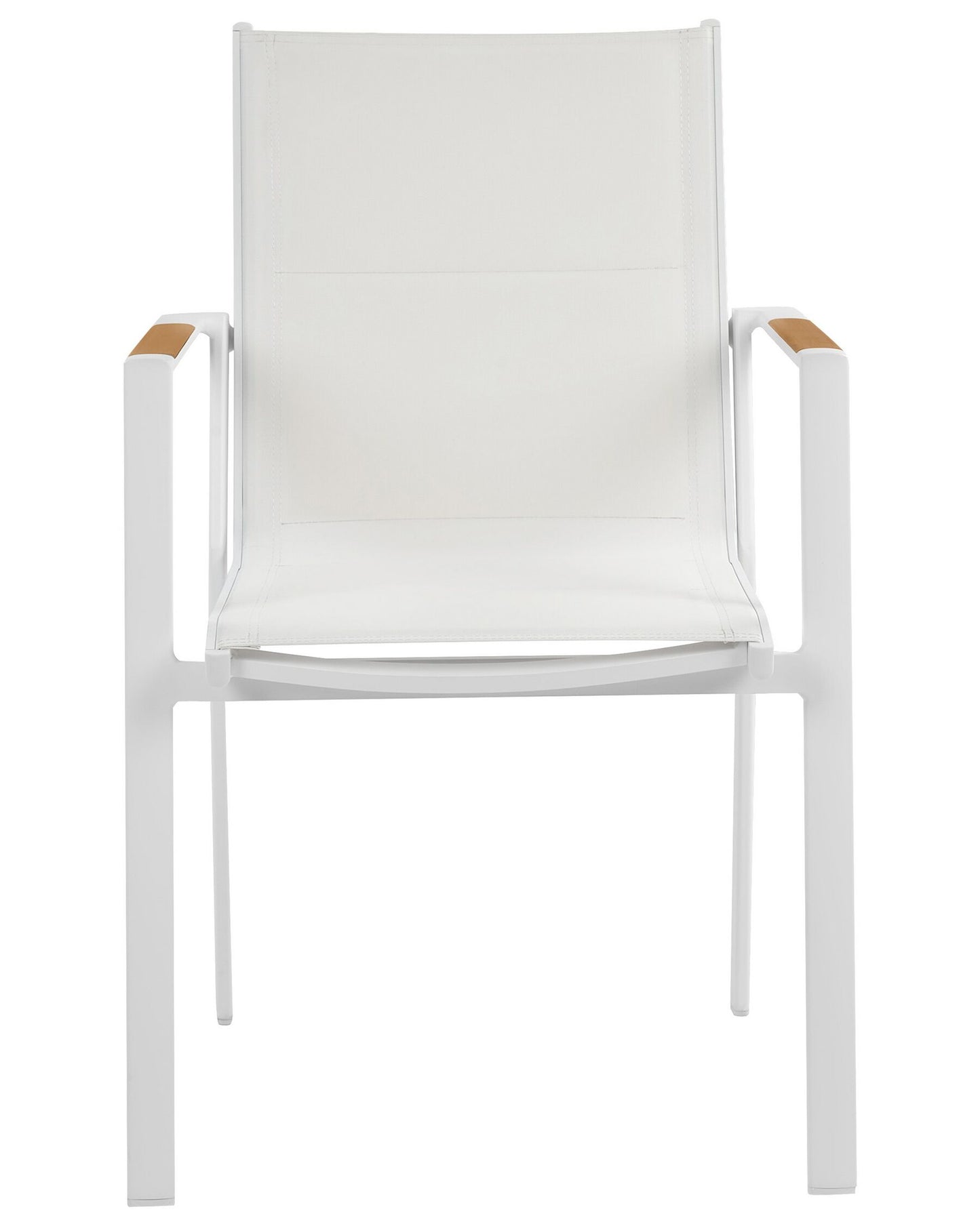 Set of 4 Garden Chairs BUSSETO Metal White