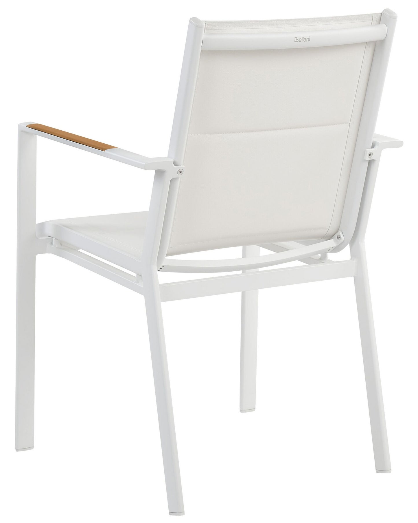 Set of 4 Garden Chairs BUSSETO Metal White