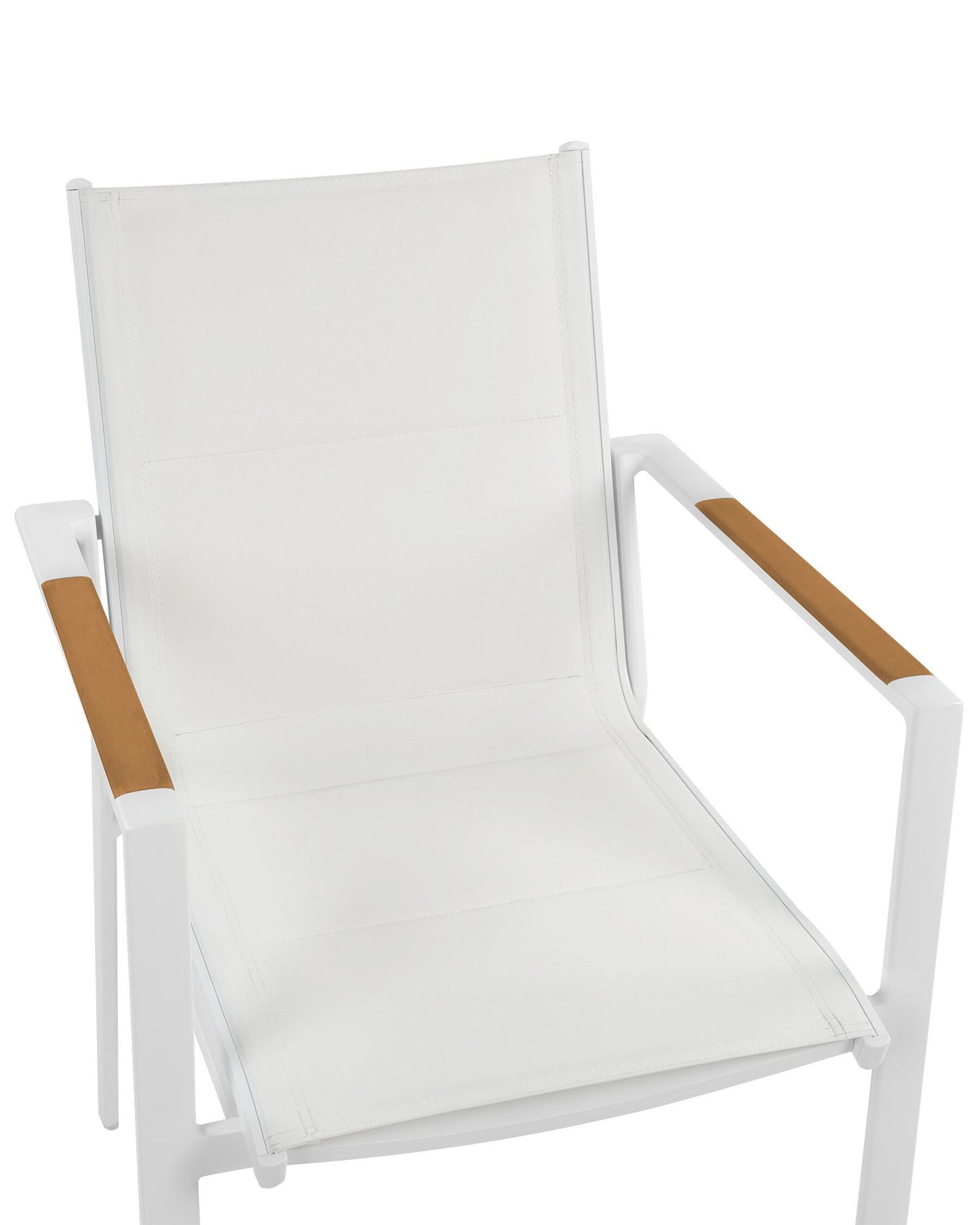 Set of 4 Garden Chairs BUSSETO Metal White