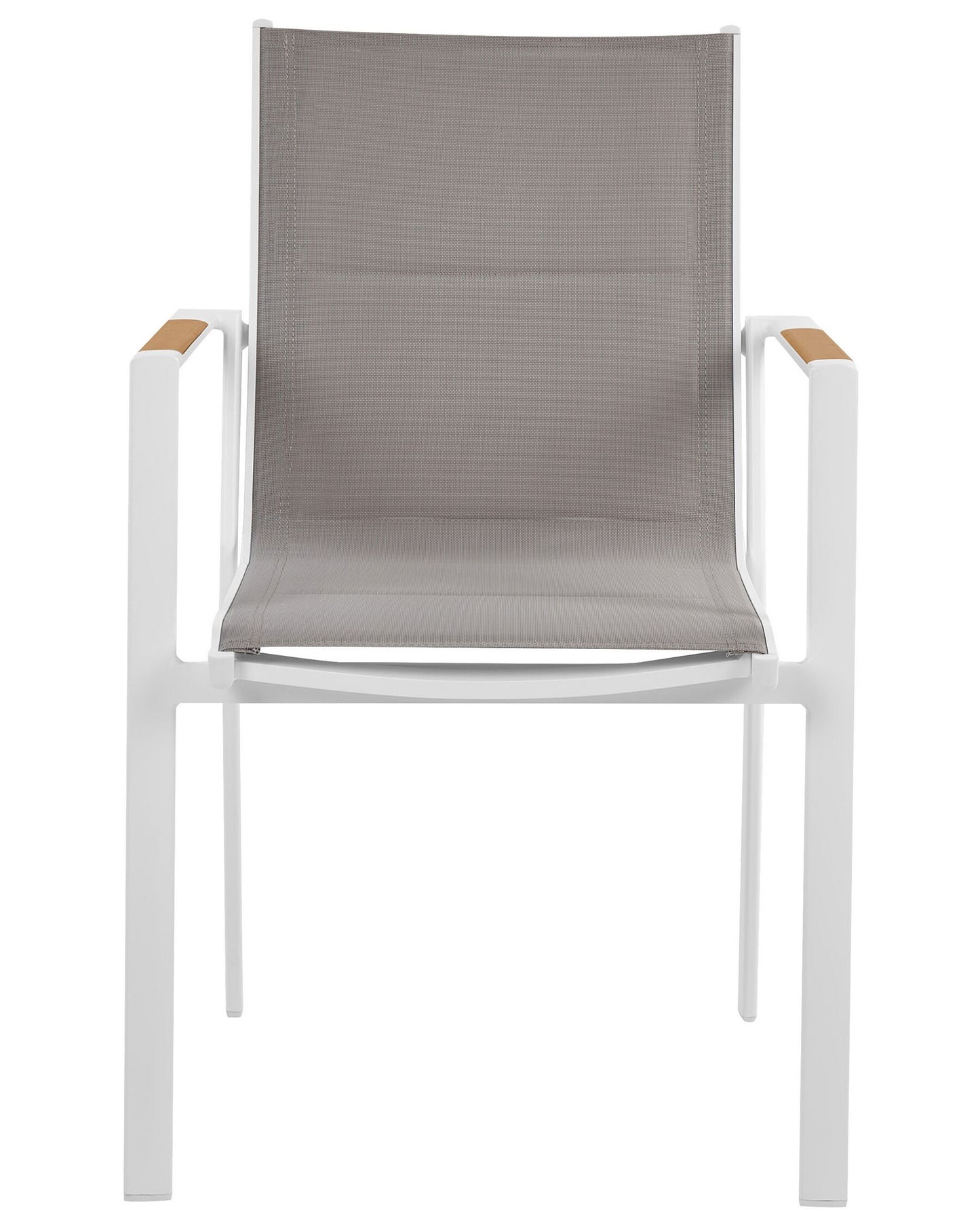 Set of 4 Garden Chairs BUSSETO Metal Grey