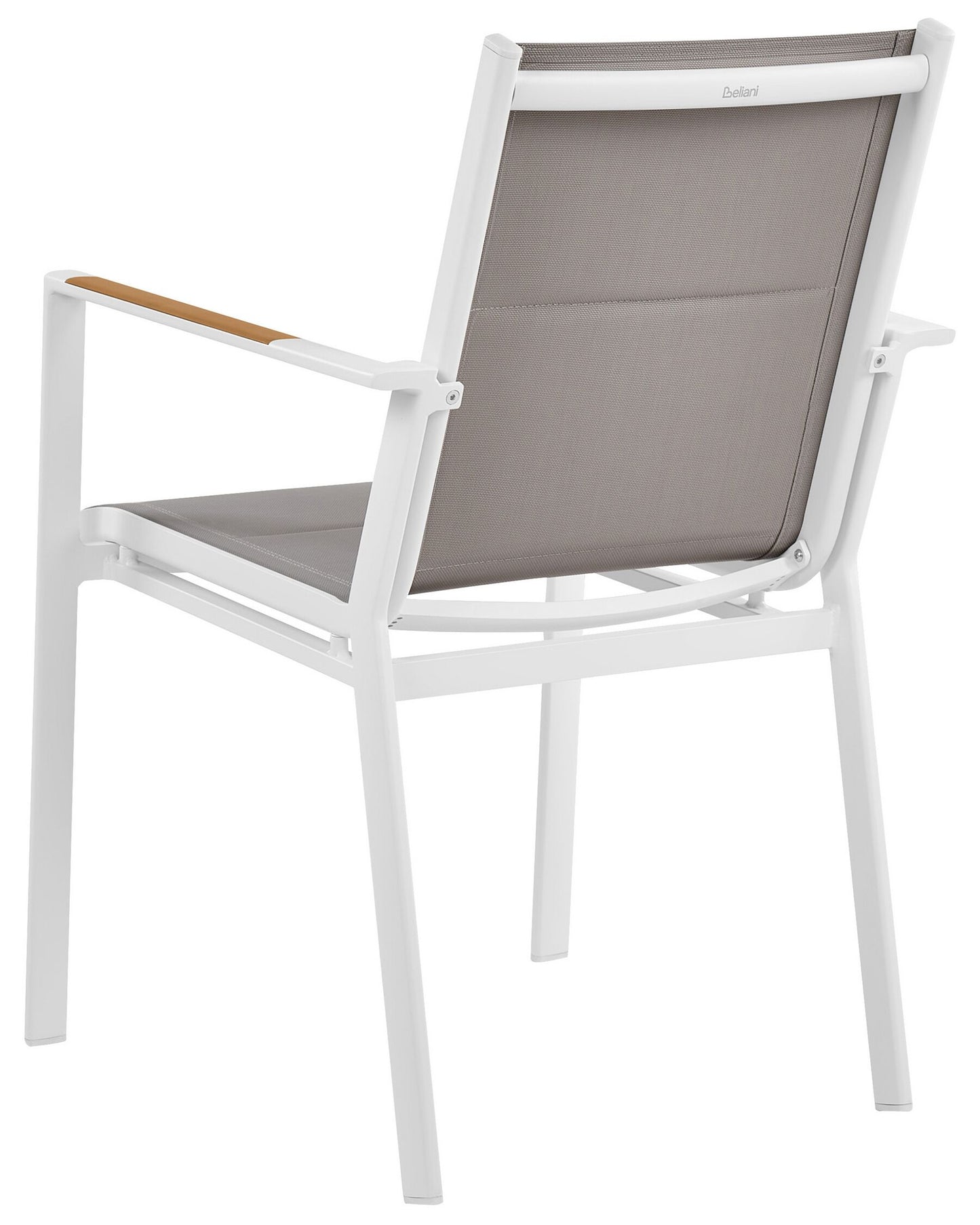 Set of 4 Garden Chairs BUSSETO Metal Grey