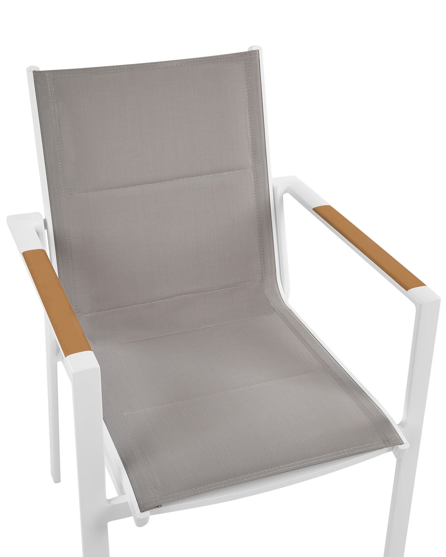 Set of 4 Garden Chairs BUSSETO Metal Grey