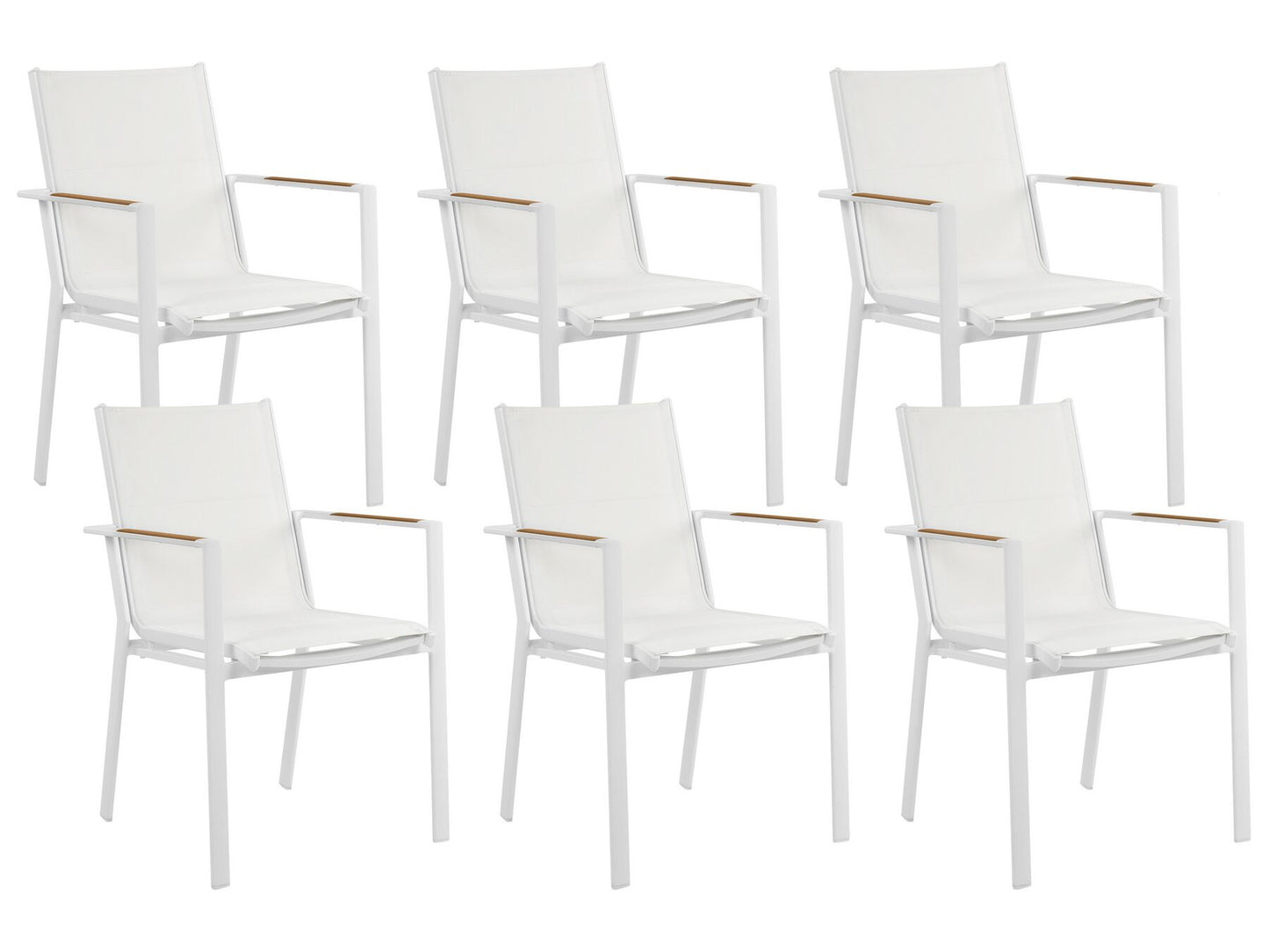 Garden Dining Set 6 Seater VALCANETTO/BUSSETO Metal White