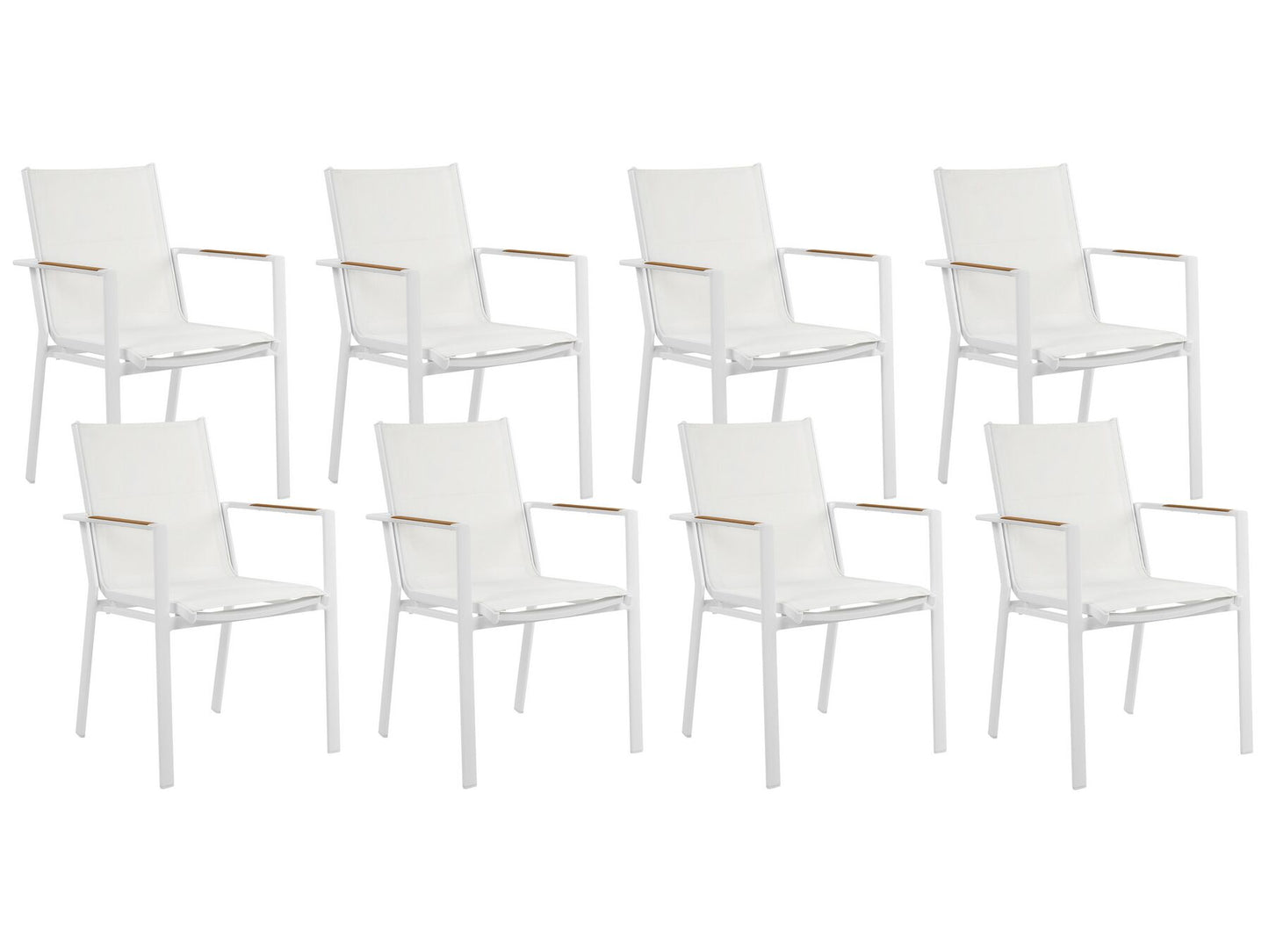 Garden Dining Set 8 Seater VALCANETTO/BUSSETO Metal White