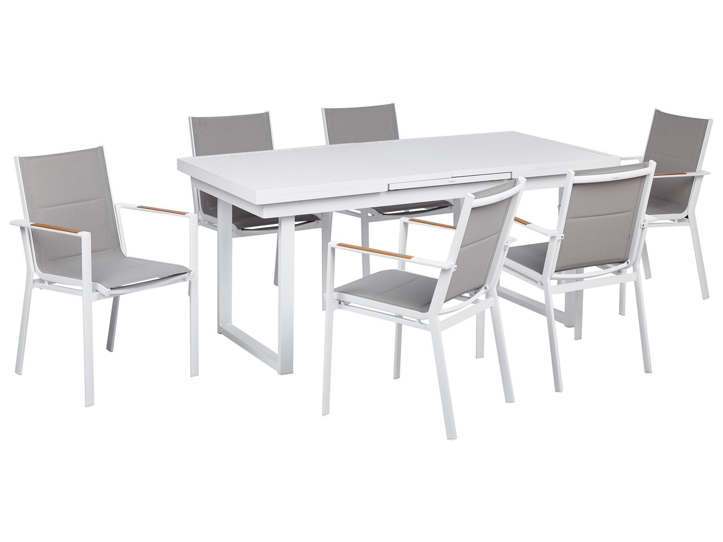Set of 6 Garden Chairs BUSSETO Metal Grey