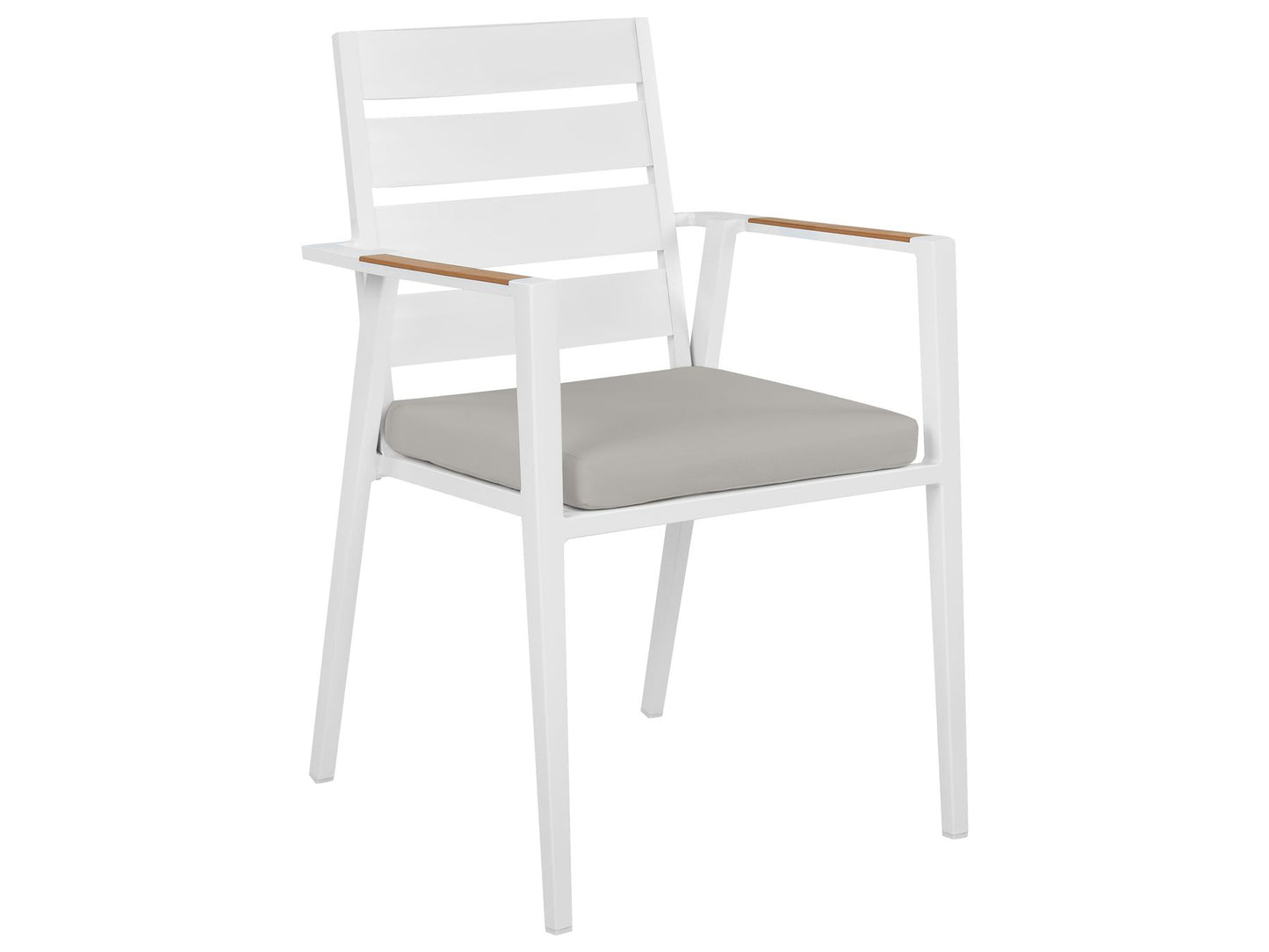 Garden Dining Set 4 Seater MALETTO/TAVIANO with Cushions Metal Grey