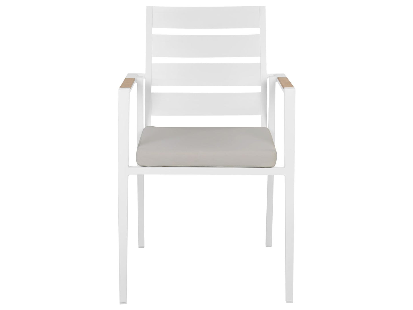 Garden Dining Set 4 Seater MALETTO/TAVIANO with Cushions Metal Grey