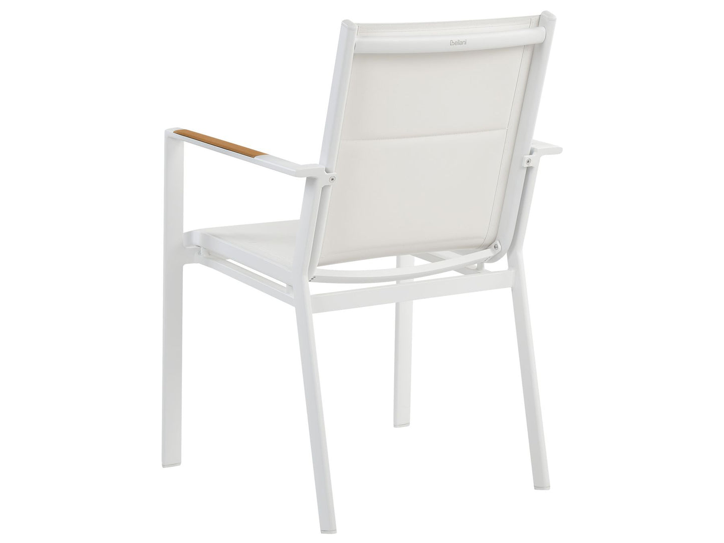 Garden Dining Set 4 Seater MALETTO/BUSSETO Metal Marble Effect White