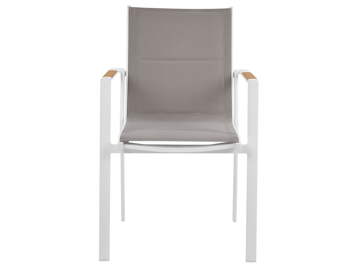 Garden Dining Set 4 Seater MALETTO/BUSSETO Metal Marble Effect Grey