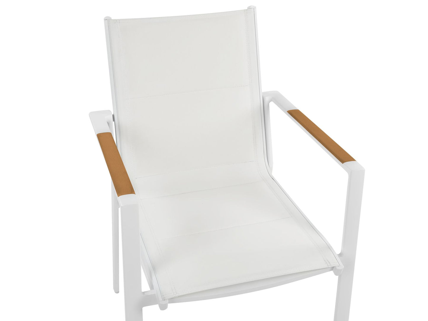 Garden Dining Set 4 Seater MALETTO/BUSSETO Metal Marble Effect White