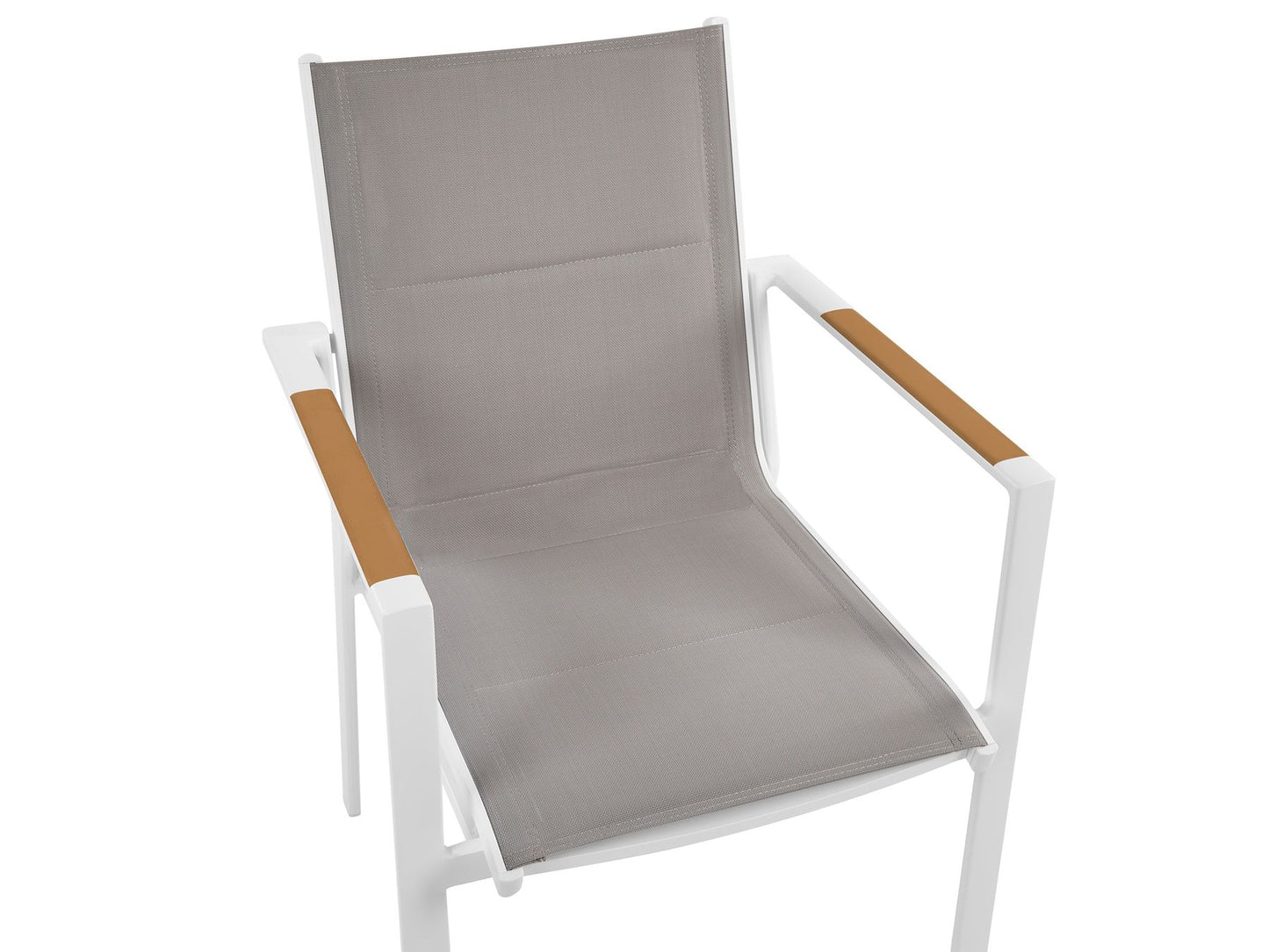 Garden Dining Set 4 Seater MALETTO/BUSSETO Metal Marble Effect Grey
