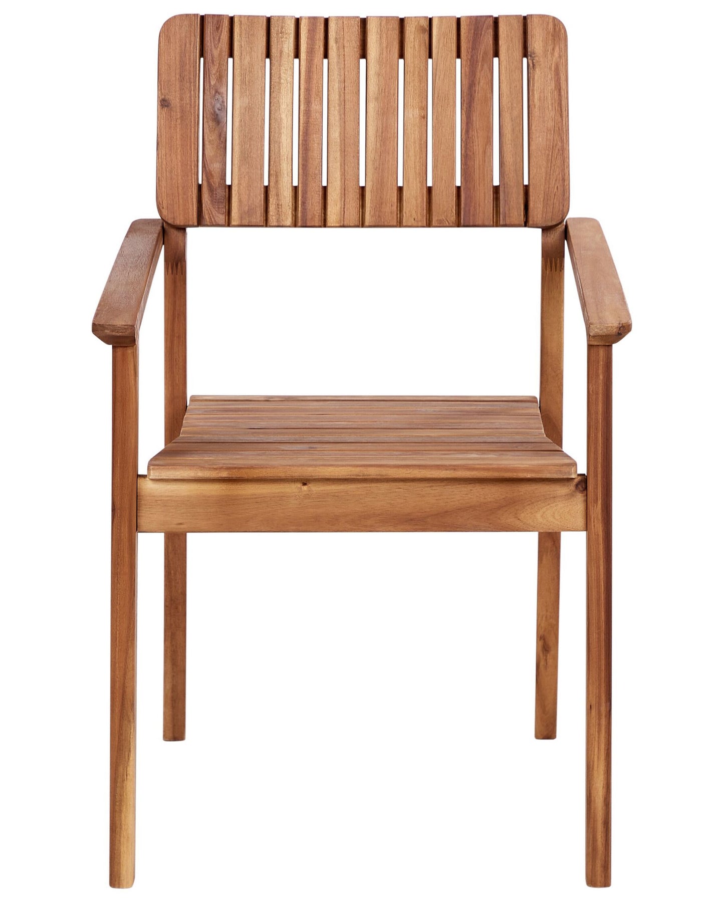 Set of 2 Garden Chairs AGELLO Acacia Wood Brown