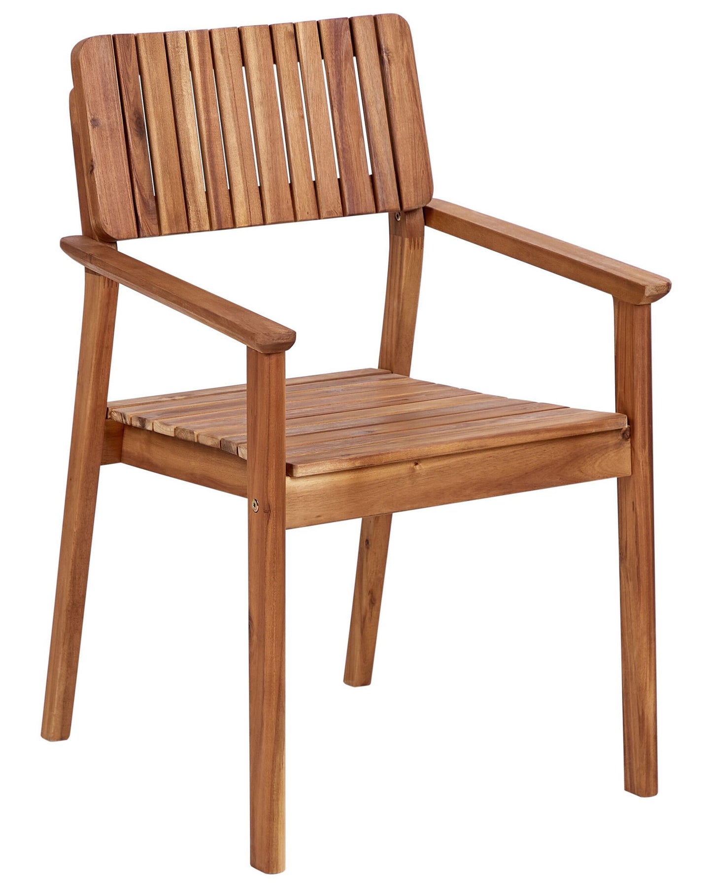 Set of 2 Garden Chairs AGELLO Acacia Wood Brown