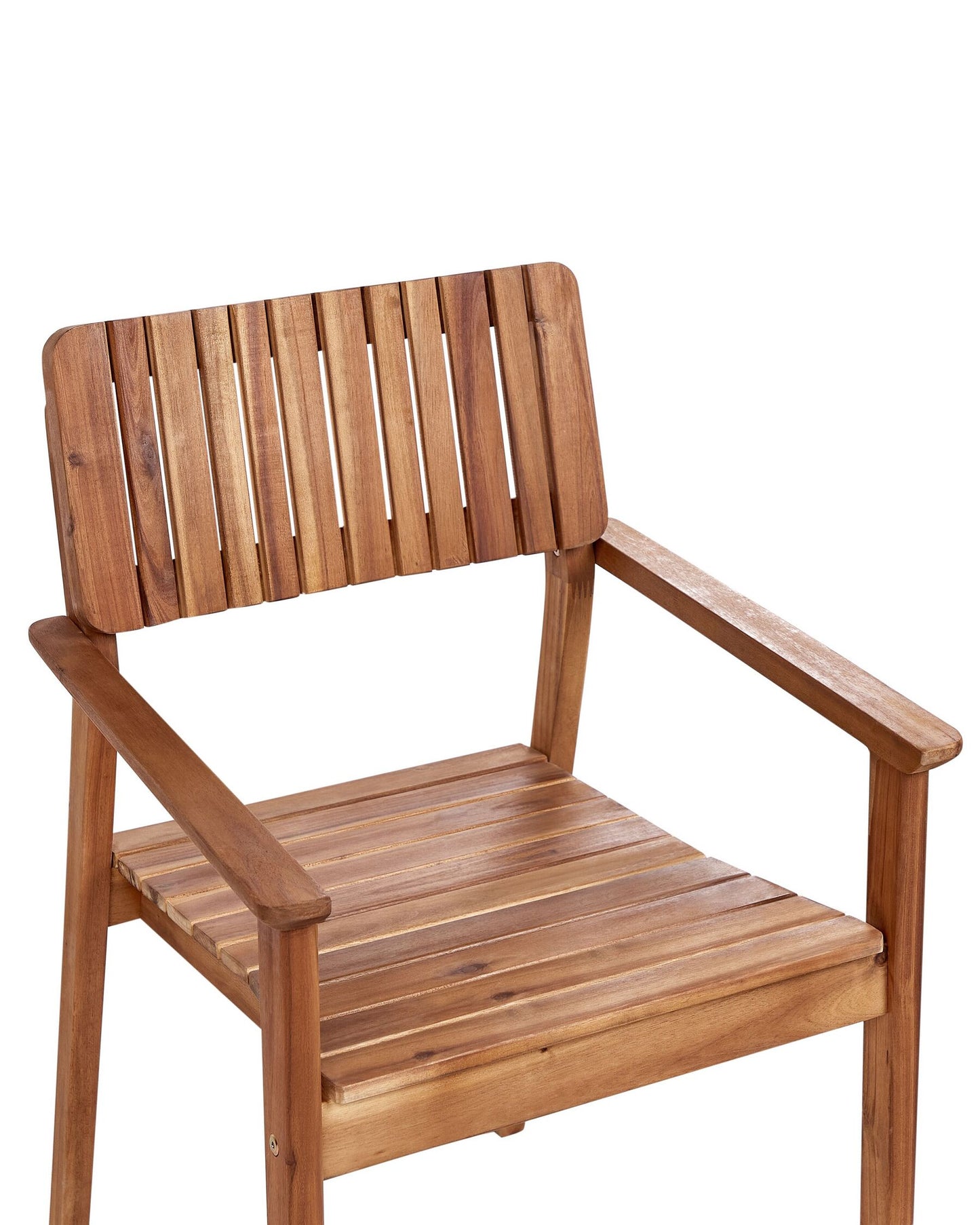 Set of 2 Garden Chairs AGELLO Acacia Wood Brown