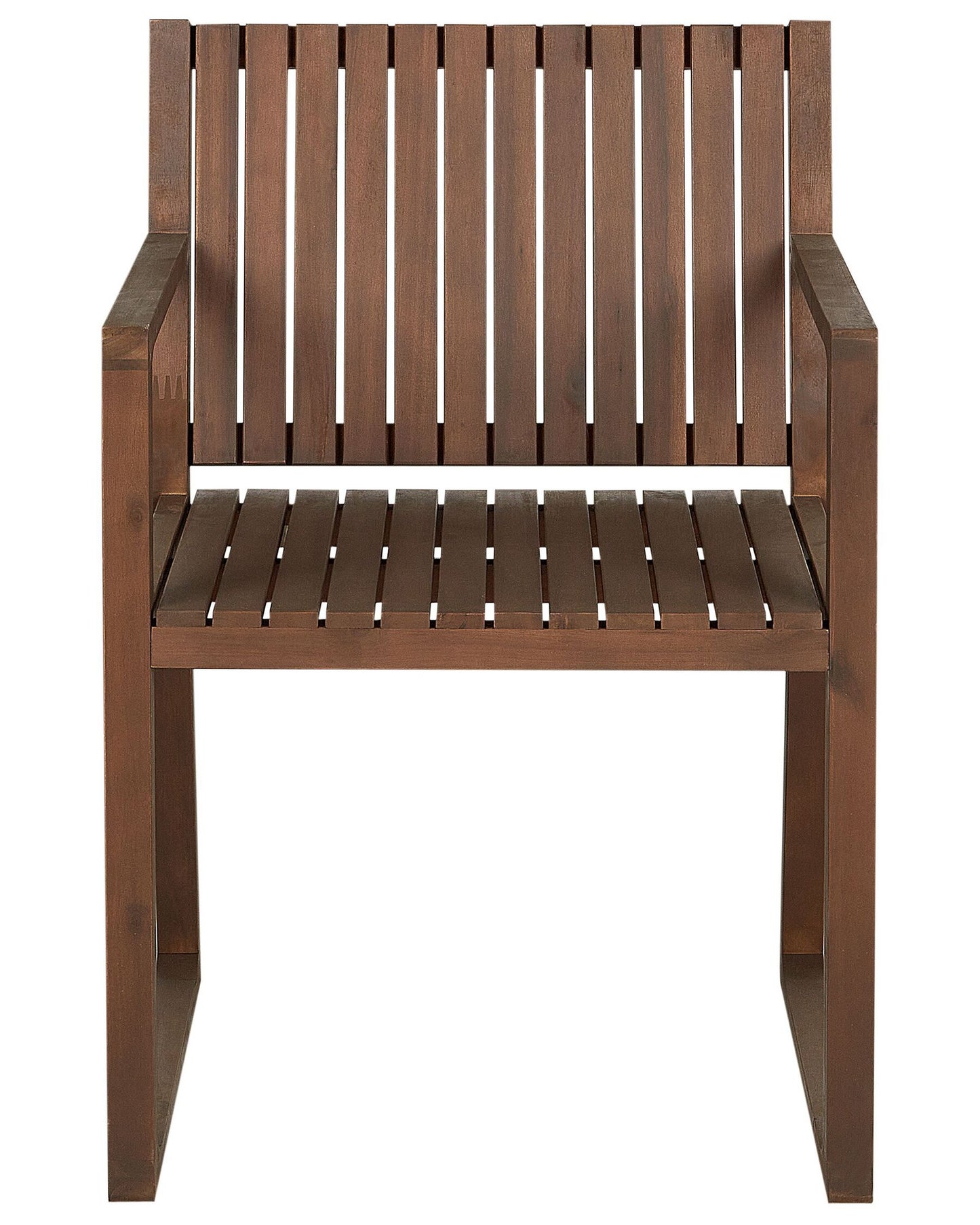 Set of 8 Garden Chairs with Cushions SASSARI Acacia Wood Light Green