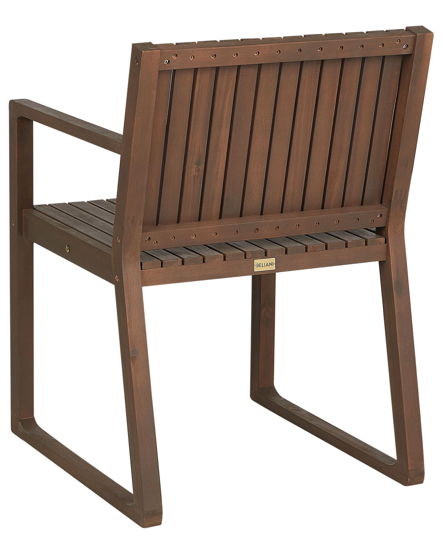 Set of 8 Garden Chairs with Cushions SASSARI Acacia Wood Light Green