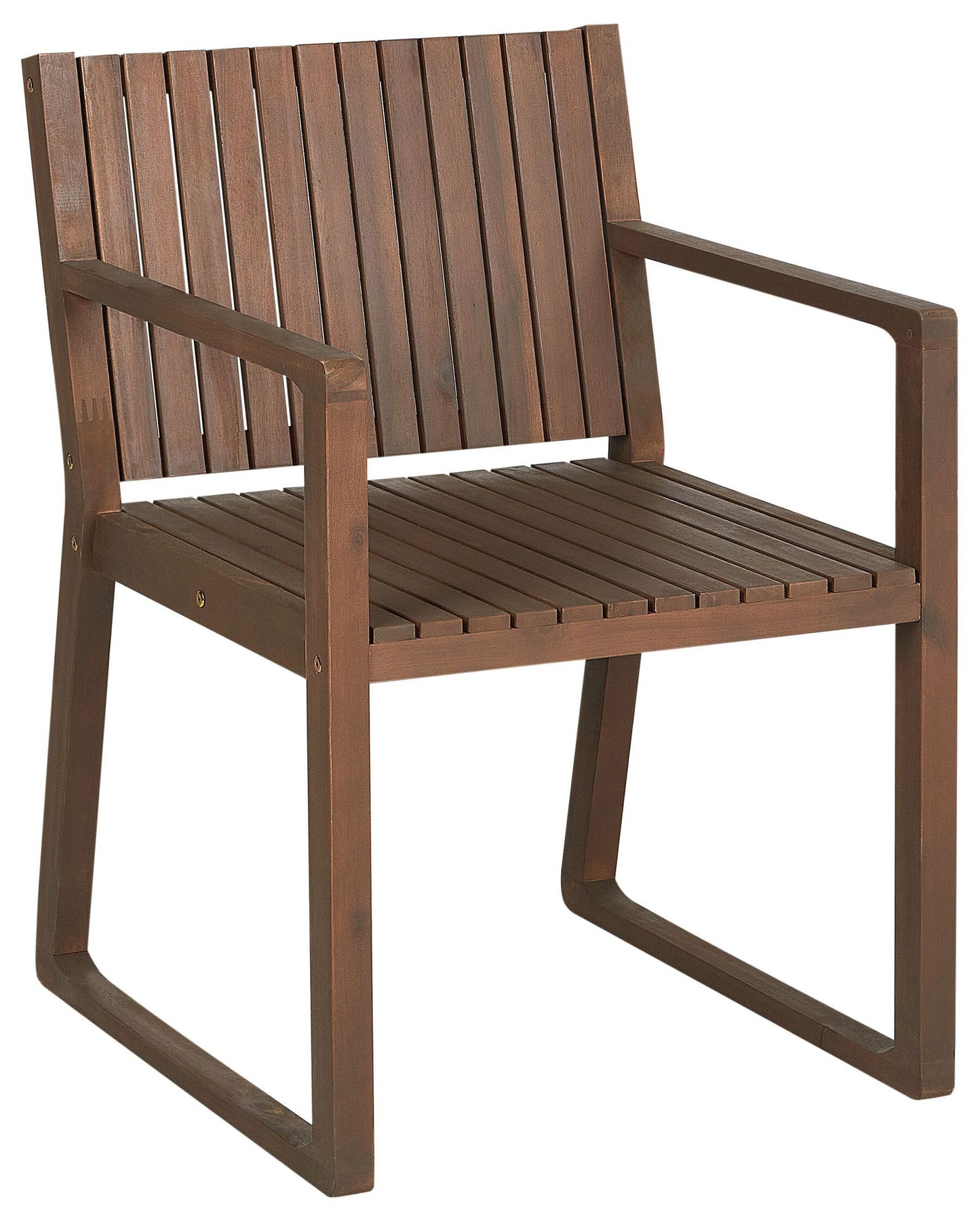 Set of 8 Garden Chairs with Cushions SASSARI Acacia Wood Light Green