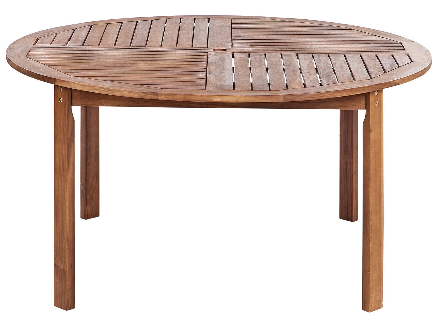 Garden Dining Set 6 Seater AGELLO with Parasol (12 Options) Acacia Wood Brown