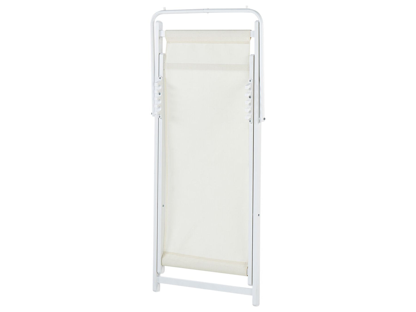 Folding Deck Chair Beige and White LOCRI II