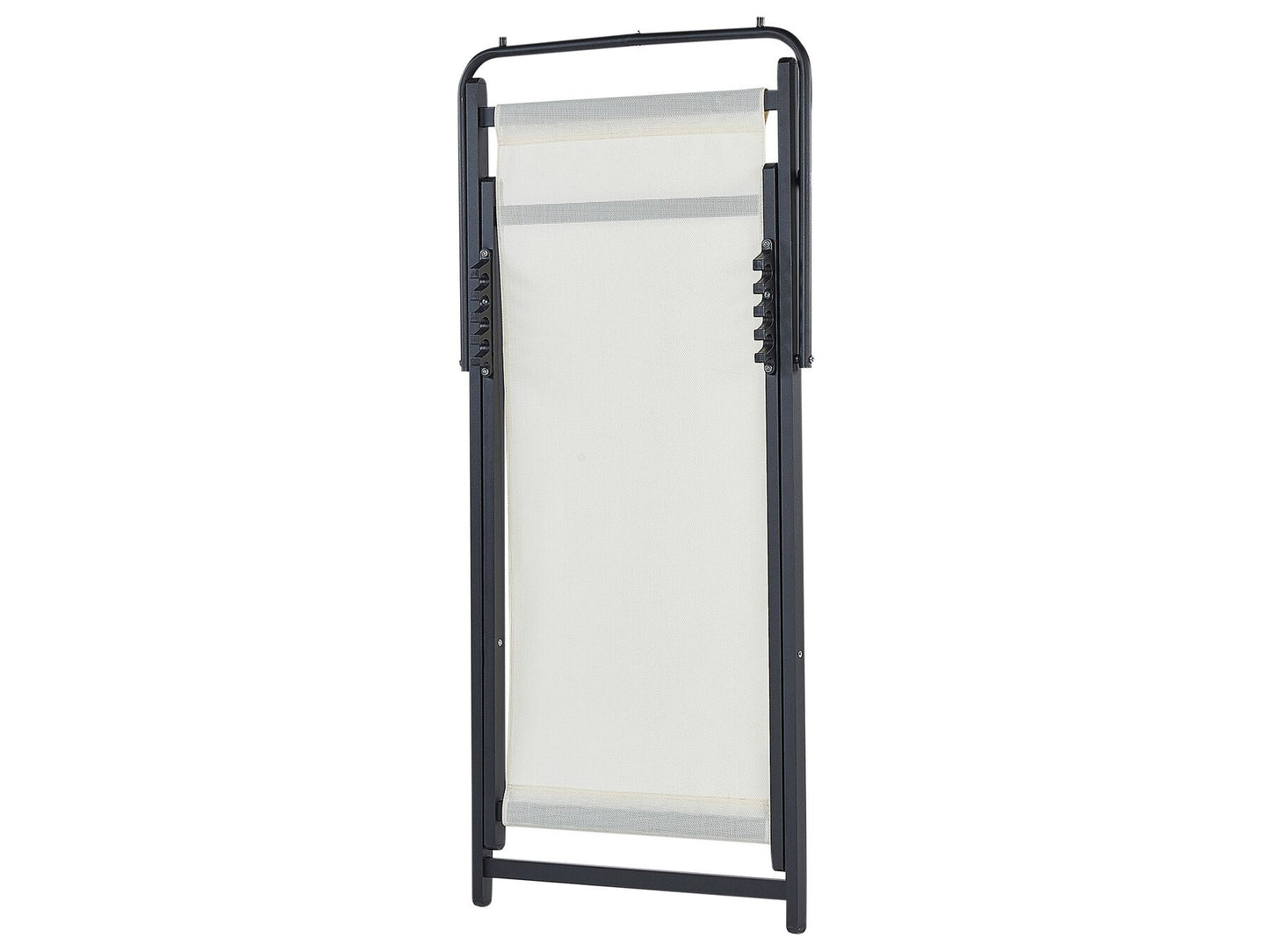 Folding Deck Chair Cream and Black LOCRI II