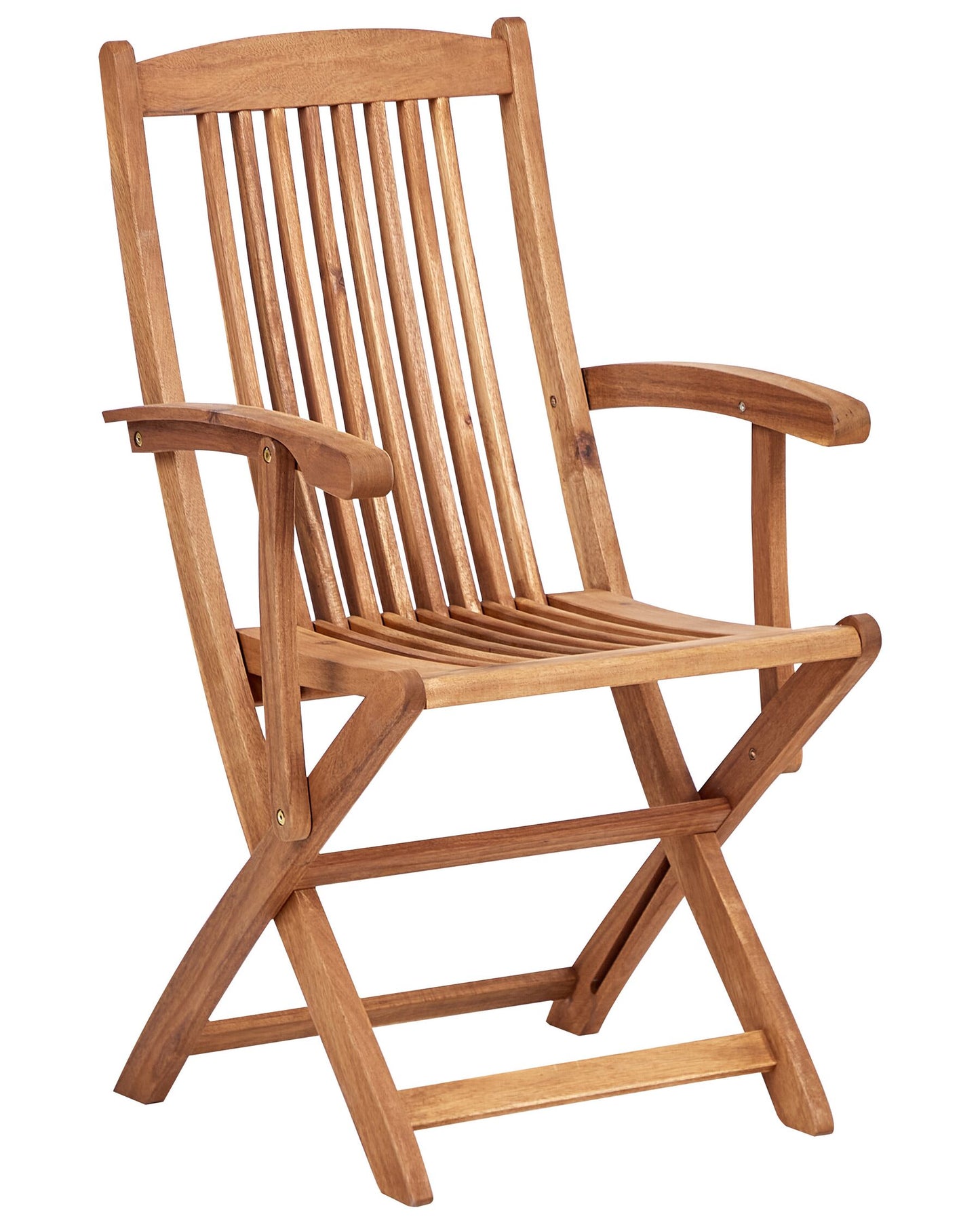 Set of 2 Garden Chairs with Cushions MAUI II Acacia Wood Taupe