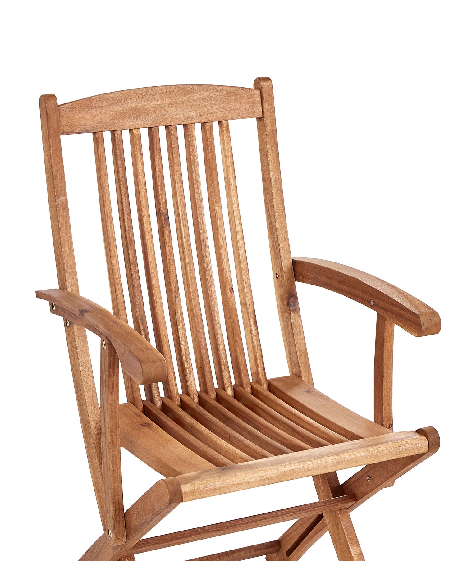 Set of 2 Garden Chairs with Cushions MAUI II Acacia Wood Taupe