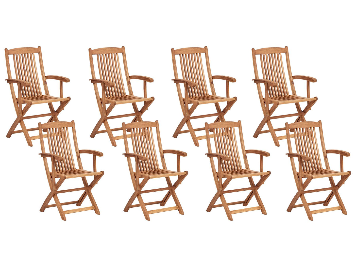 Garden Dining Set 8 Seater MAUI II Acacia Wood Light Brown